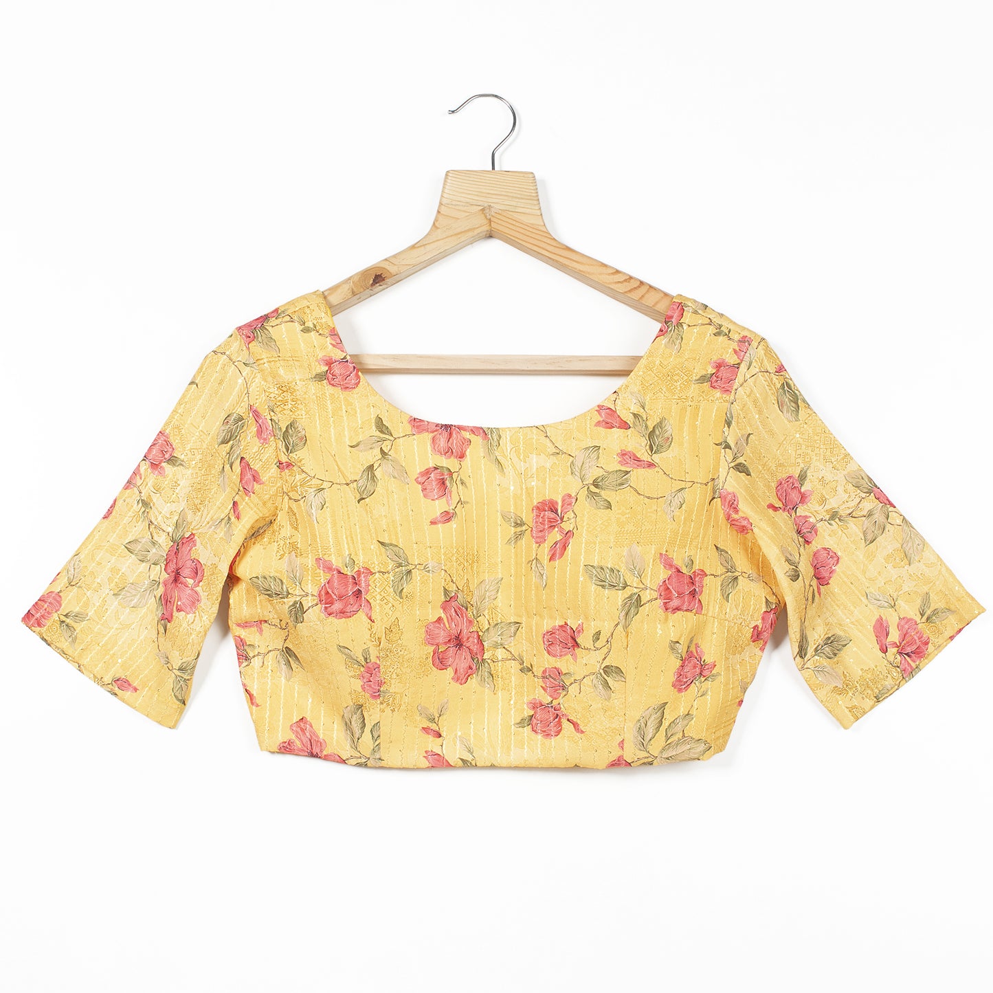 Floral Printed Sequins Georgette Blouse
