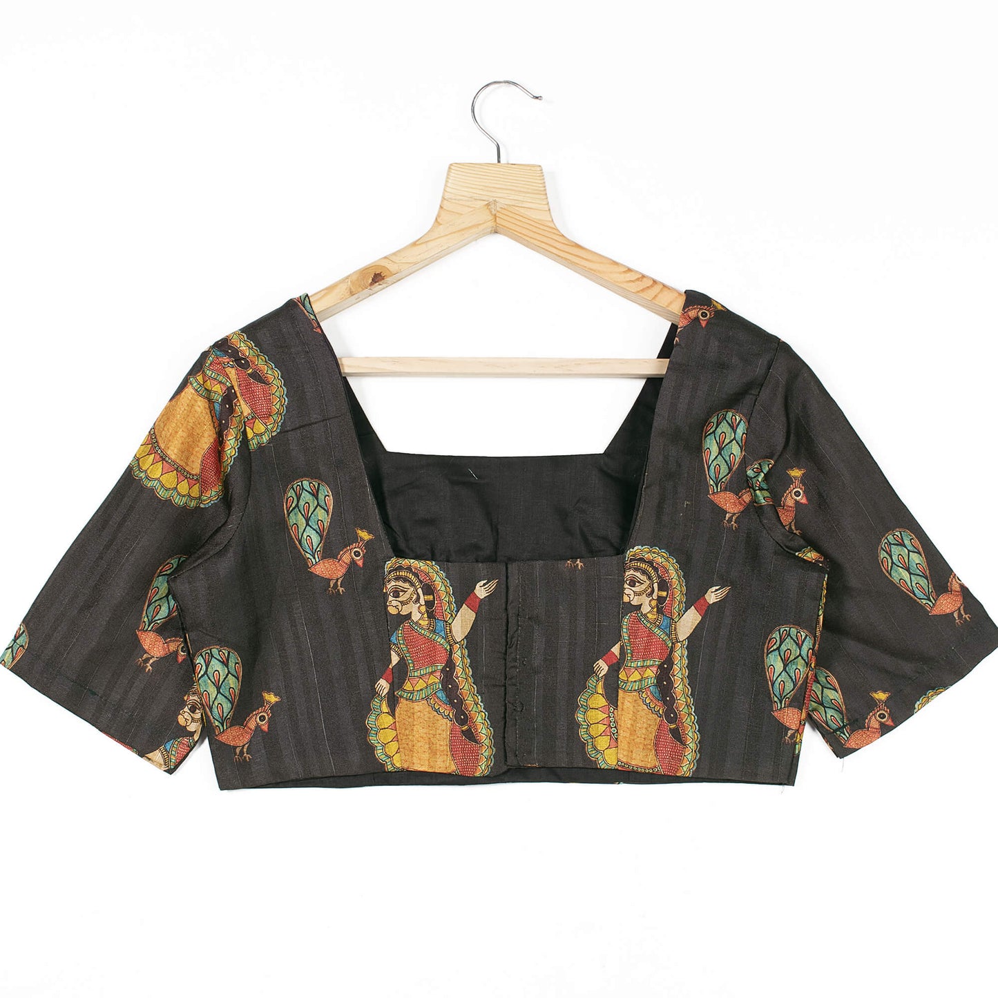 Madhubani Printed Silk Blouse