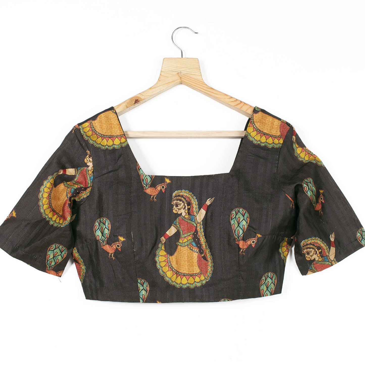 Madhubani Printed Silk Blouse