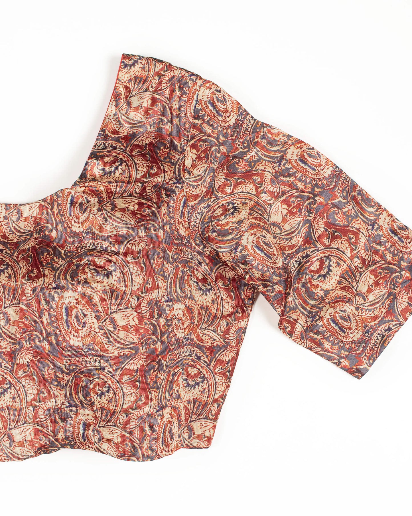 Floral Printed Viscose Silk Blouse