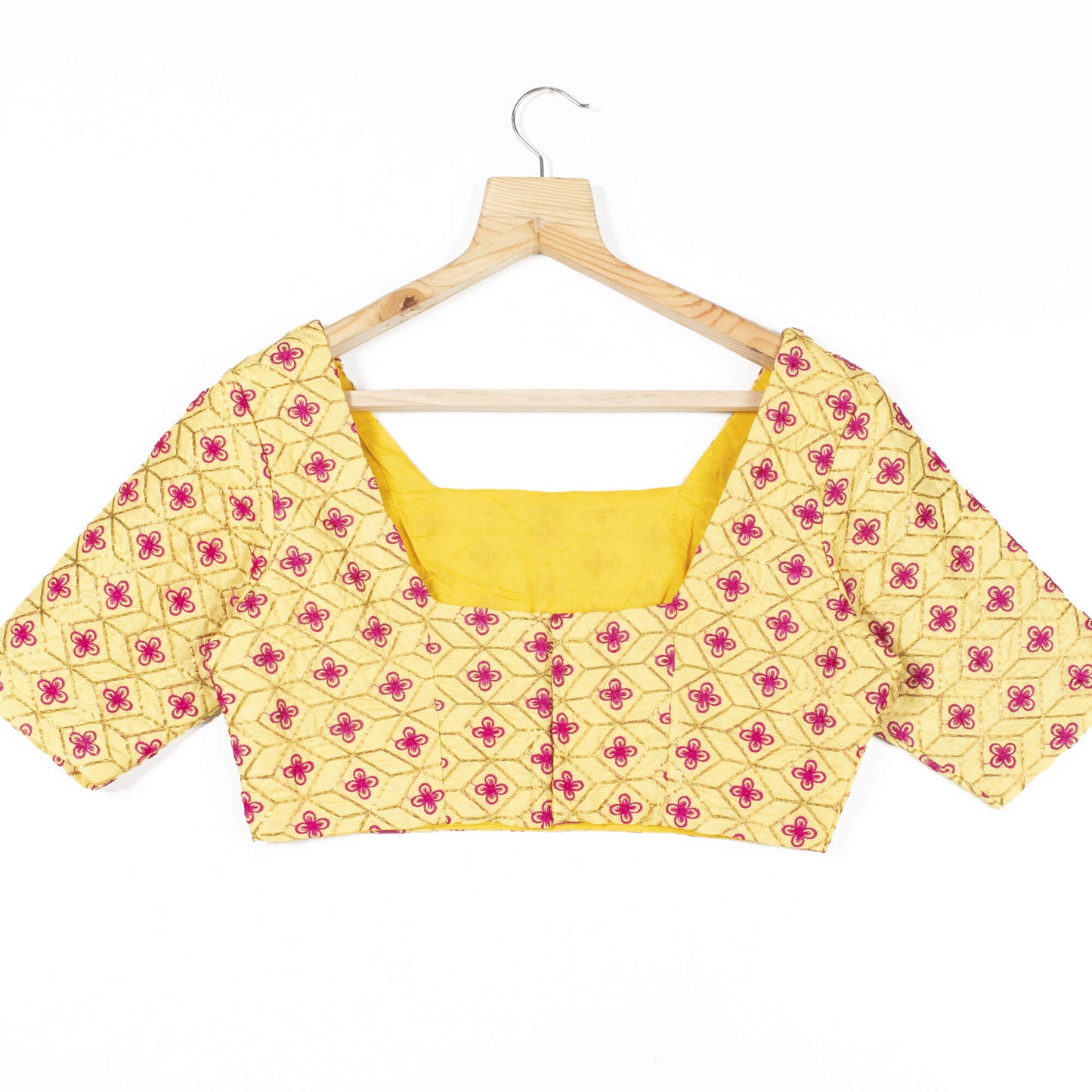 Floral Zari Embroidery Silk Blouse