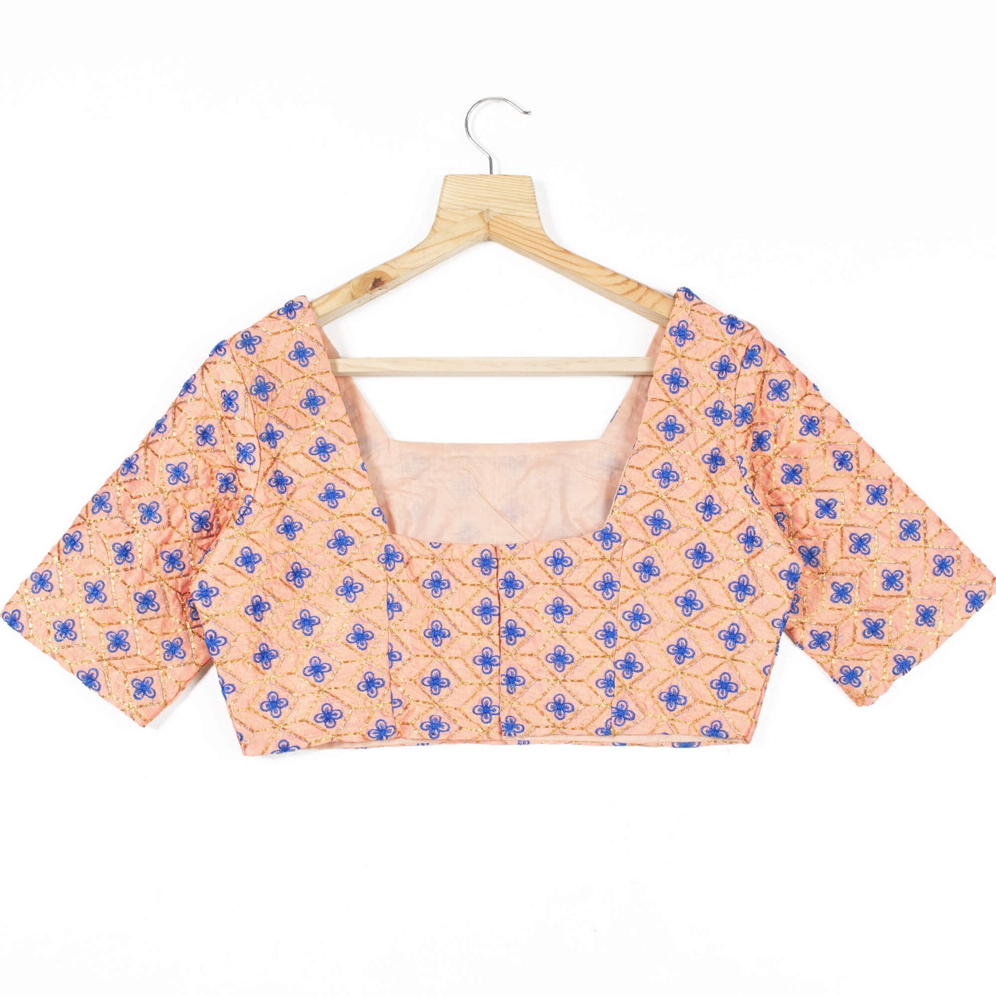 Floral Zari Embroidery Silk Blouse