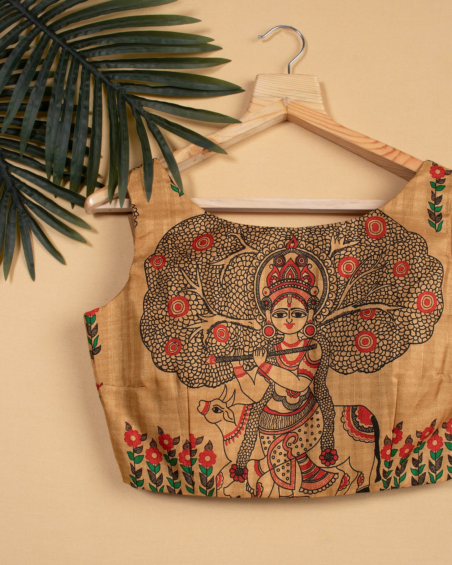 Madhubani Printed Silk Blouse