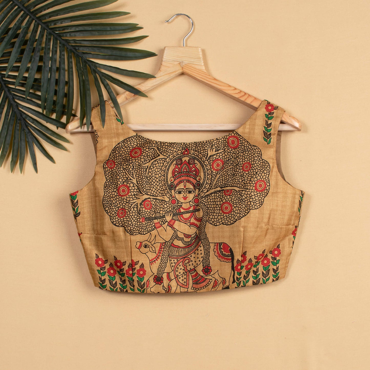 Madhubani Printed Silk Blouse