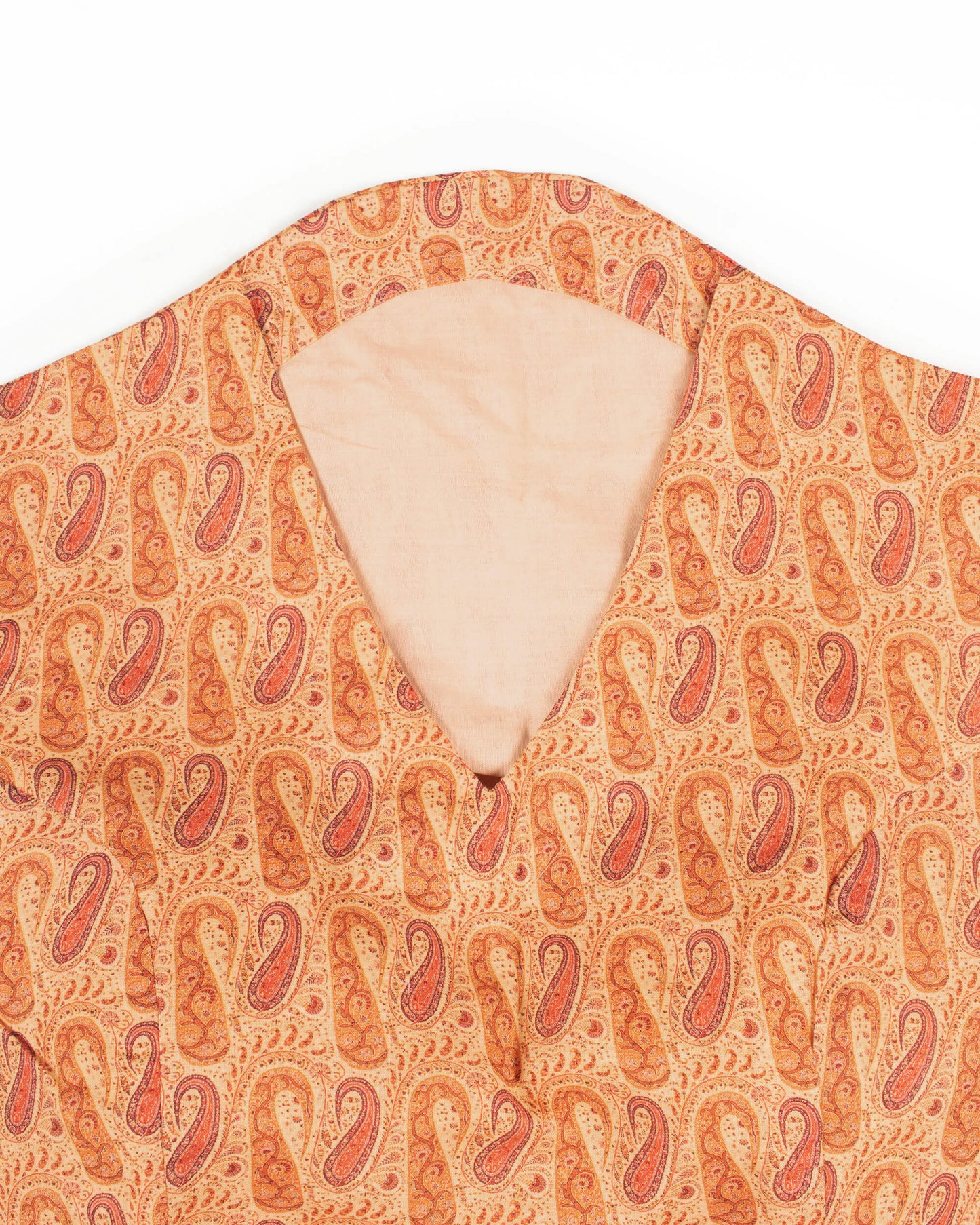 Paisley Printed Linen Collar Blouse