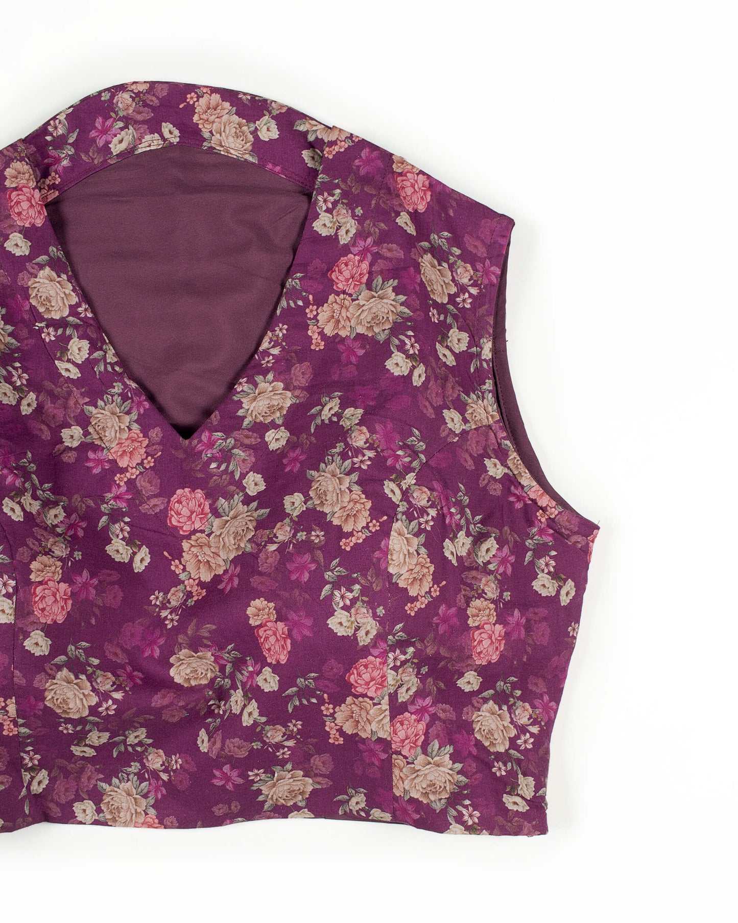 Floral Printed Organic Cotton Collar Blouse