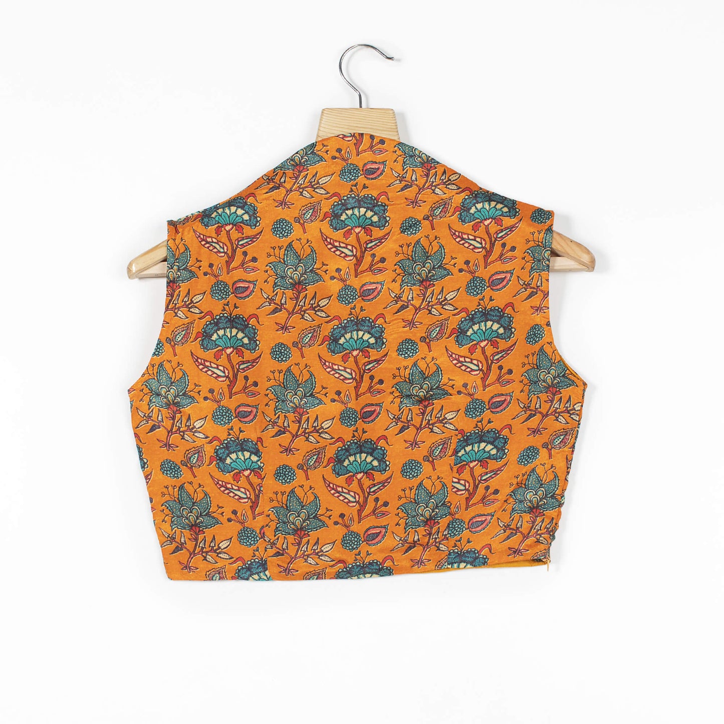 Floral Printed Viscose Muslin Collar Blouse
