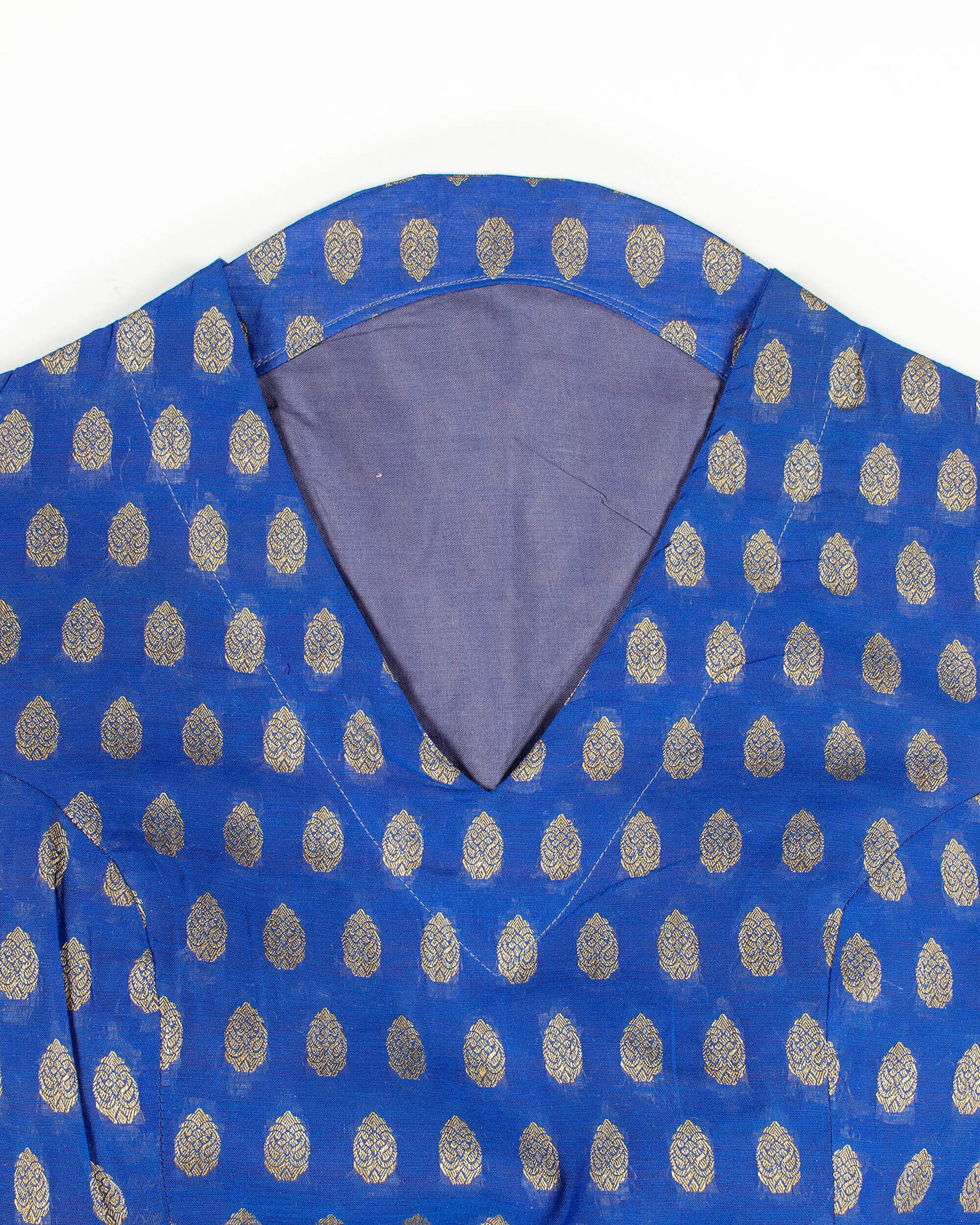 Booti Zari Jacquard Chanderi Collar Blouse