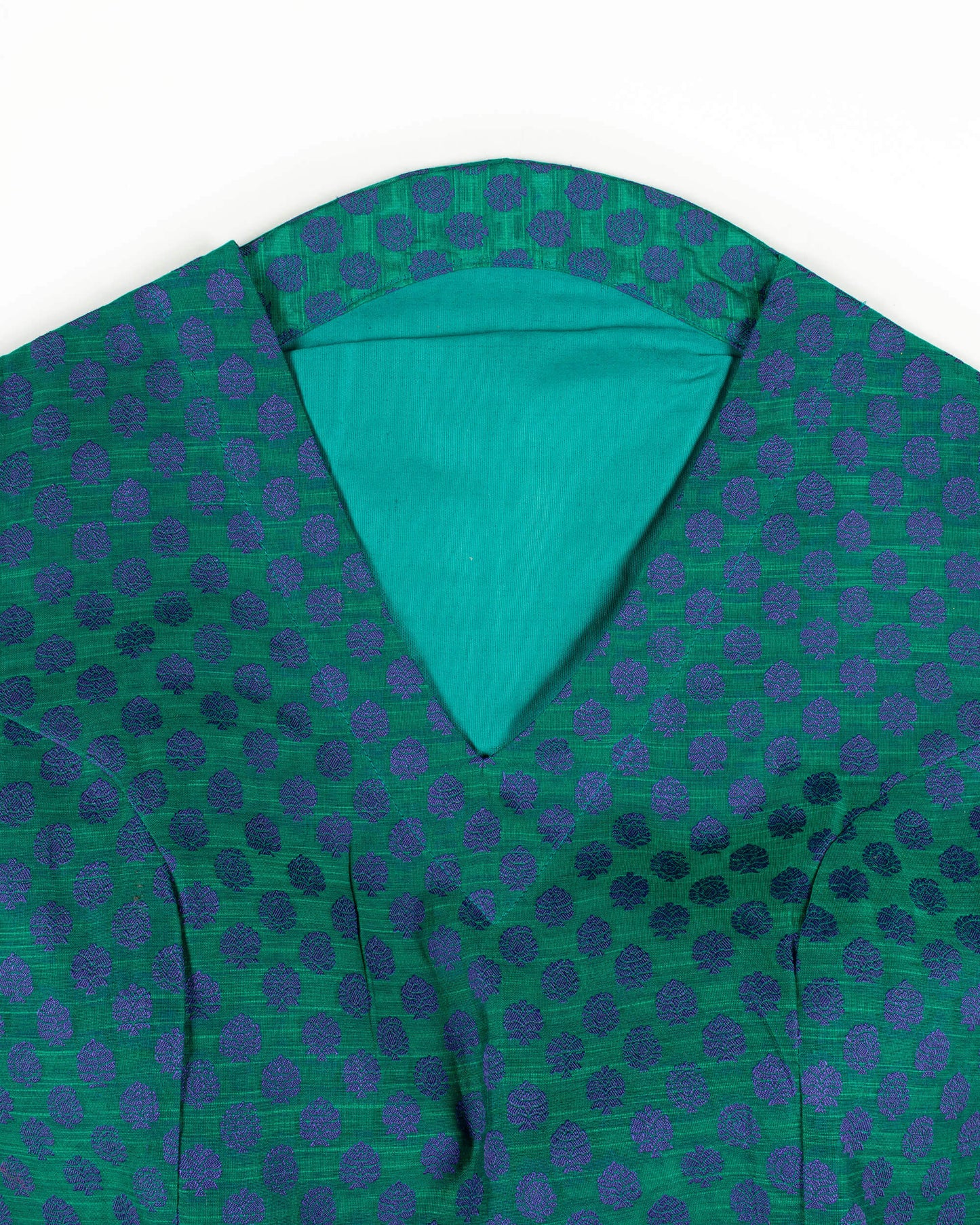 Booti Jacquard Chanderi Collar Blouse