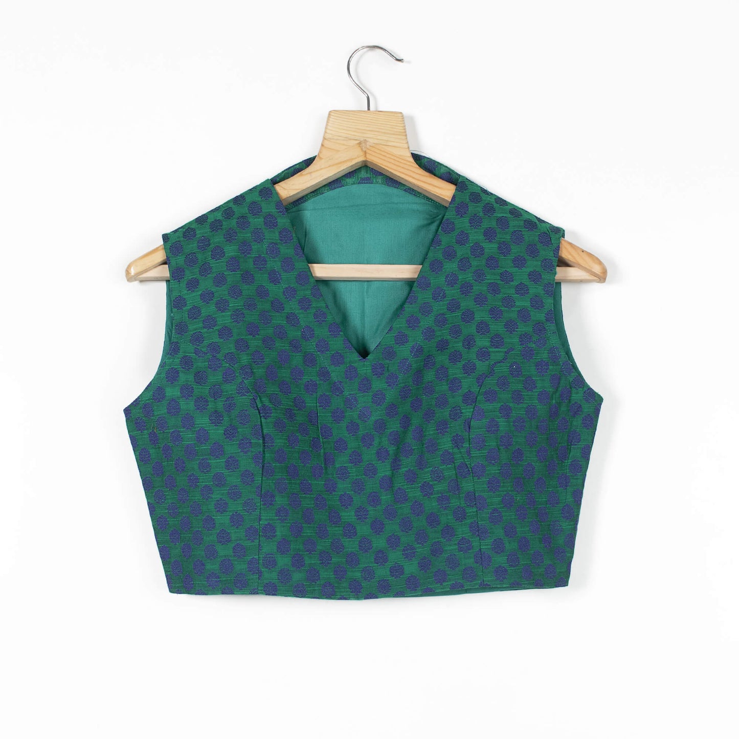 Booti Jacquard Chanderi Collar Blouse