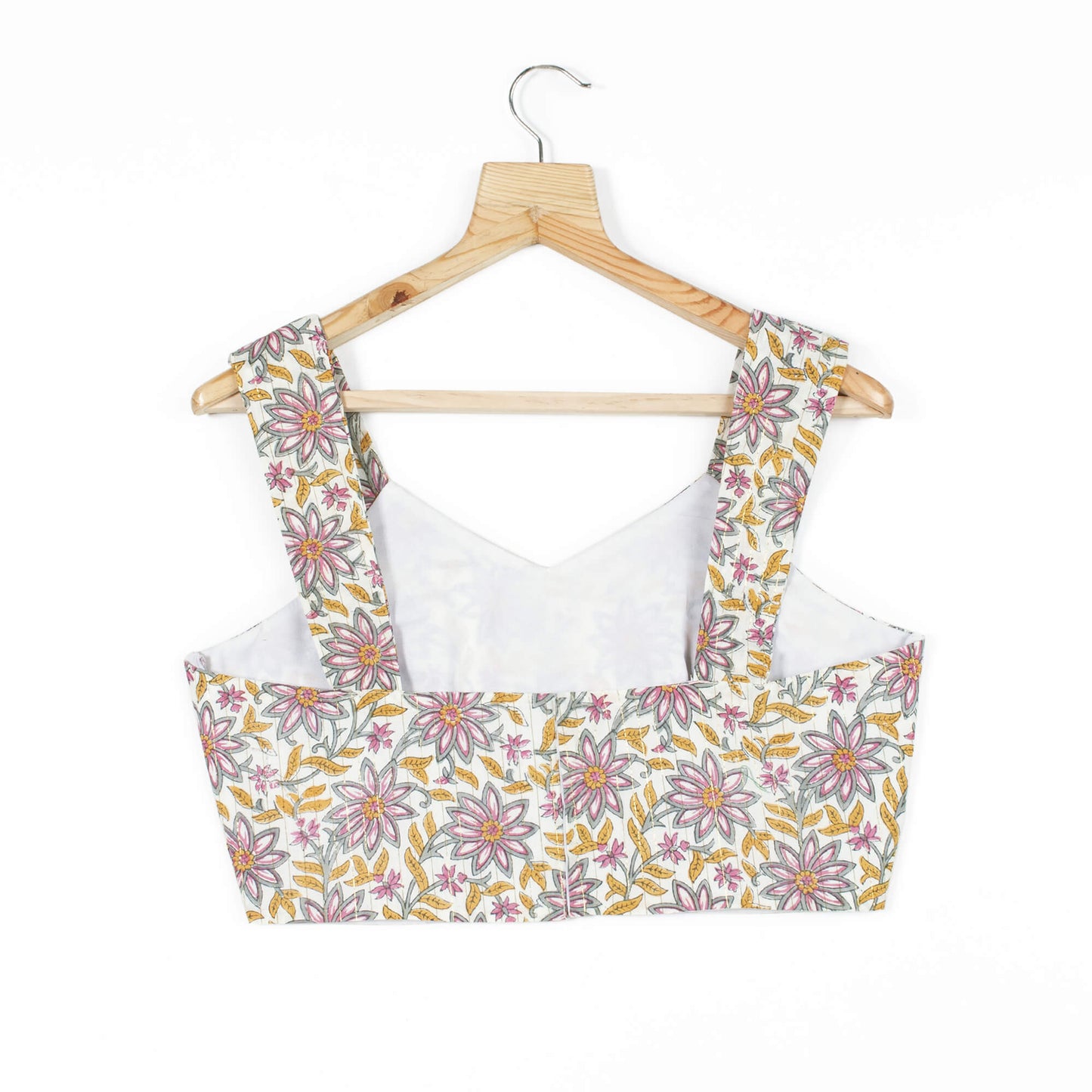 Floral Printed Lurex Cotton Blouse