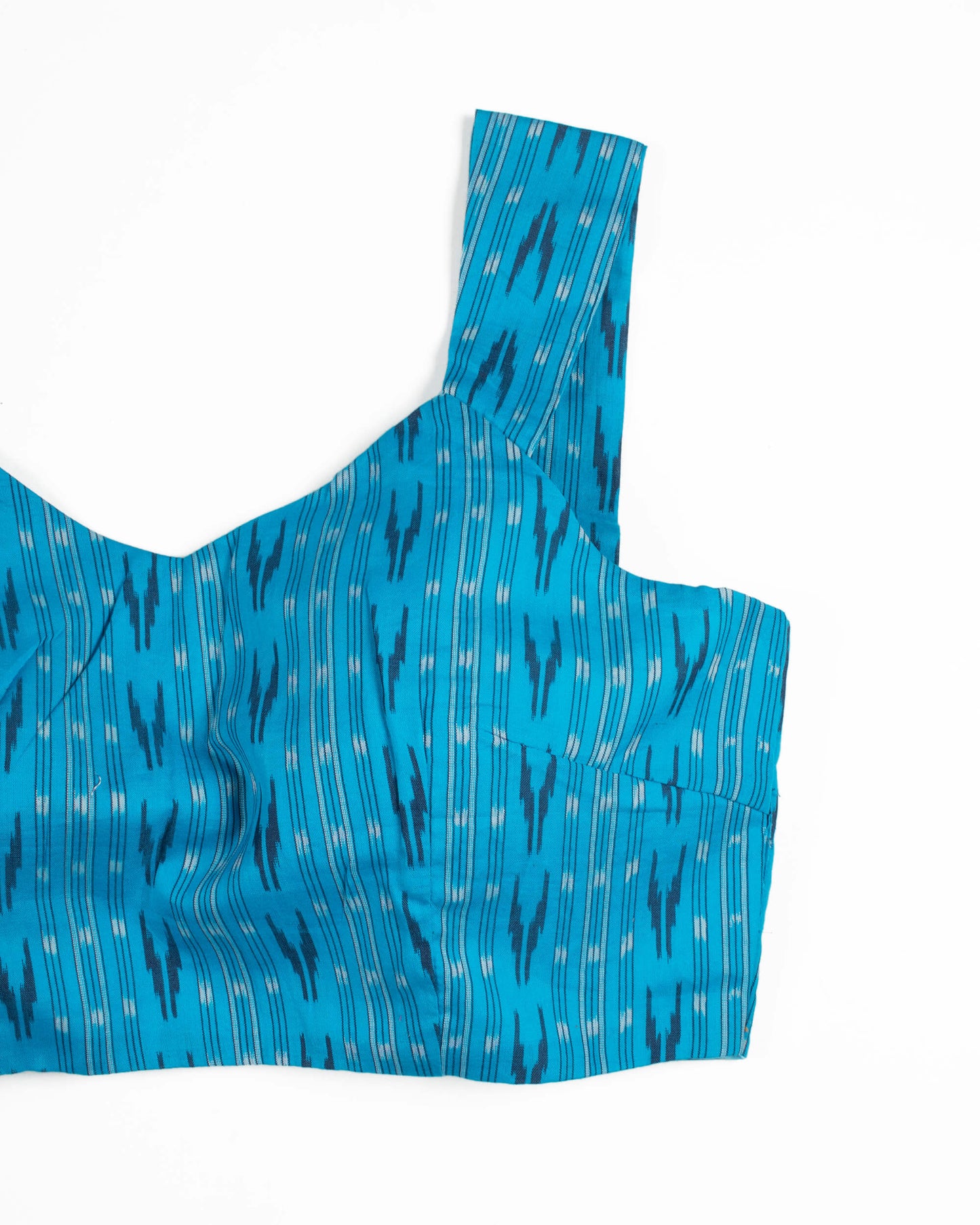 Mercerised Ikat Cotton Blouse