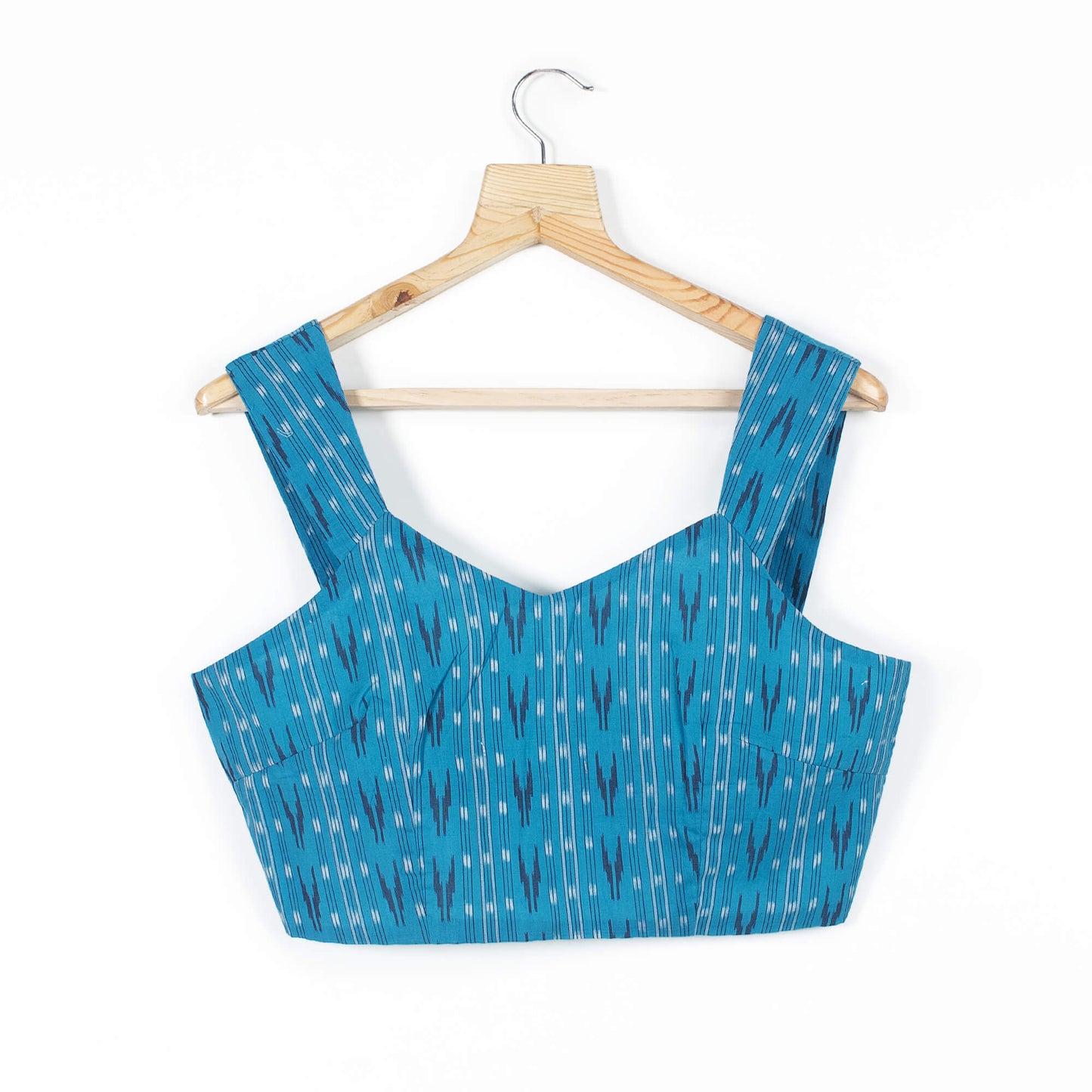 Mercerised Ikat Cotton Blouse