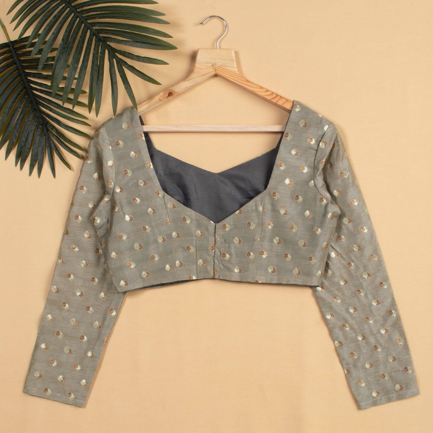 Booti Zari Jacquard Banarasi Chanderi Blouse