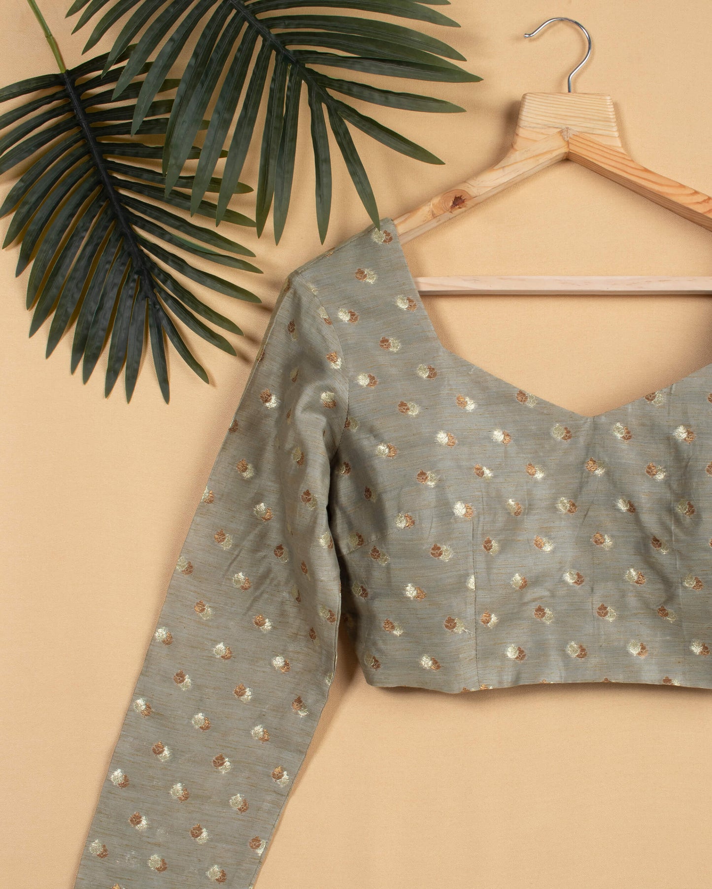 Booti Zari Jacquard Banarasi Chanderi Blouse