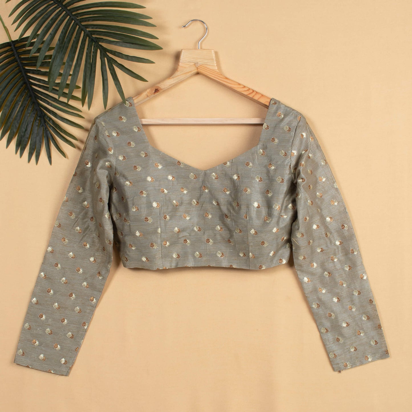 Booti Zari Jacquard Banarasi Chanderi Blouse