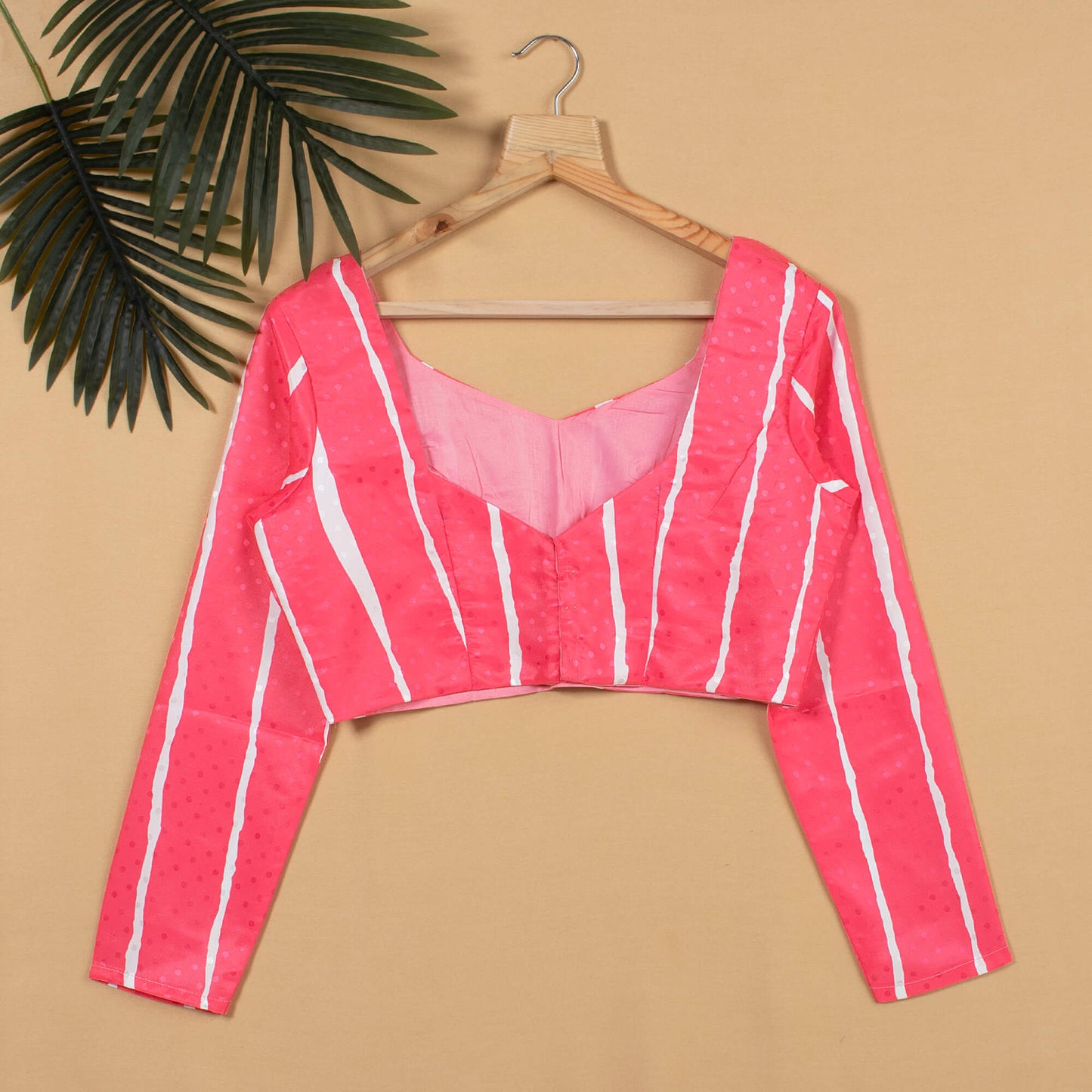 Leheriya Printed Satin Blouse