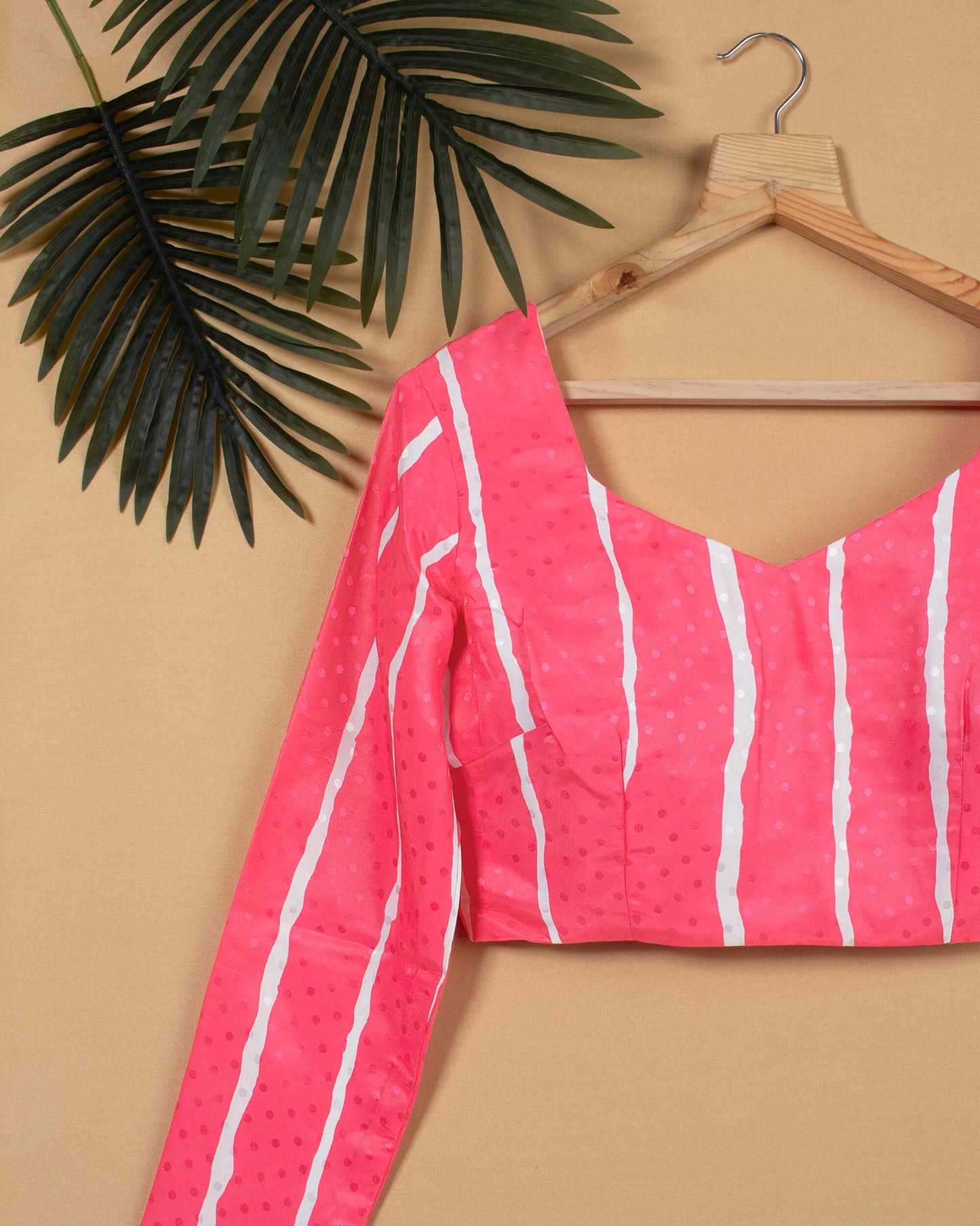 Leheriya Printed Satin Blouse