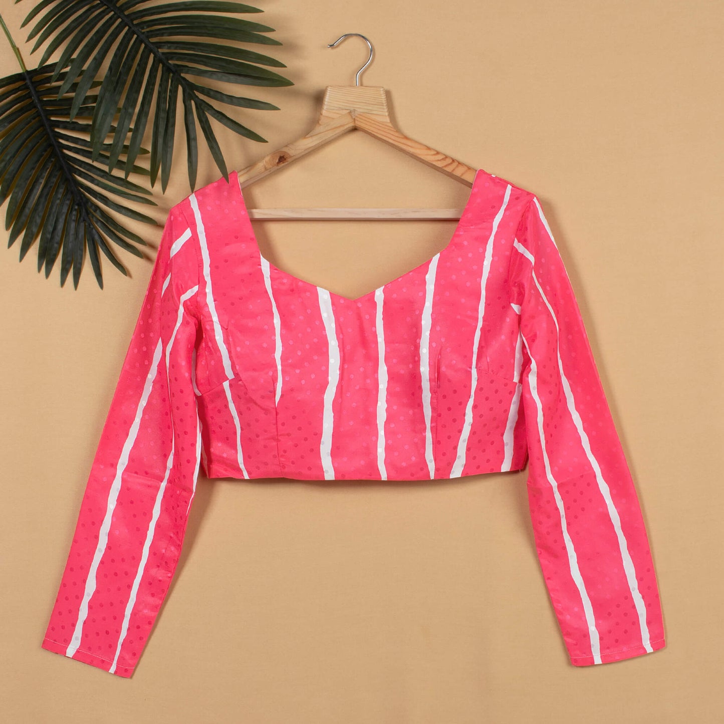 Leheriya Printed Satin Blouse