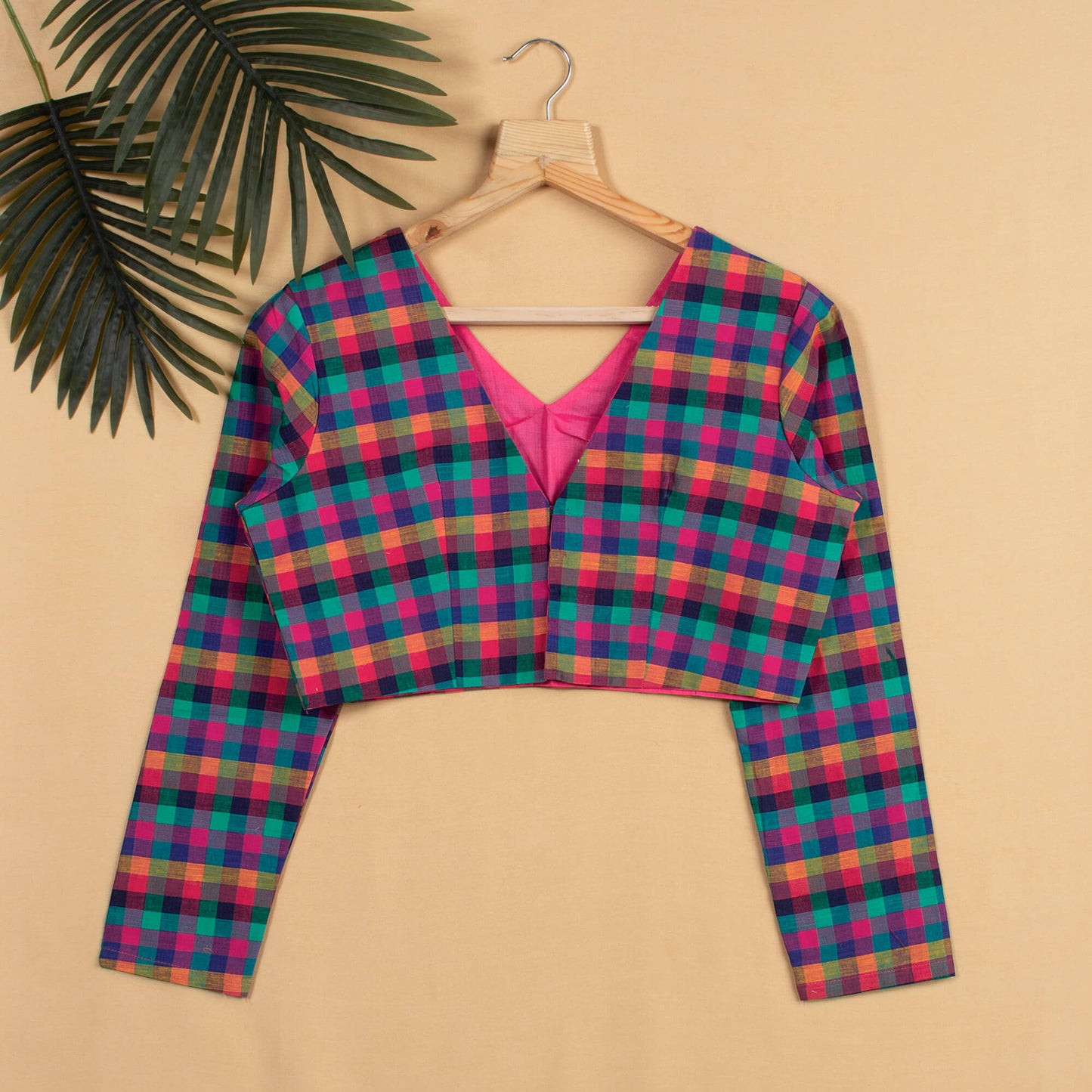 Checks Handloom Cotton Blouse