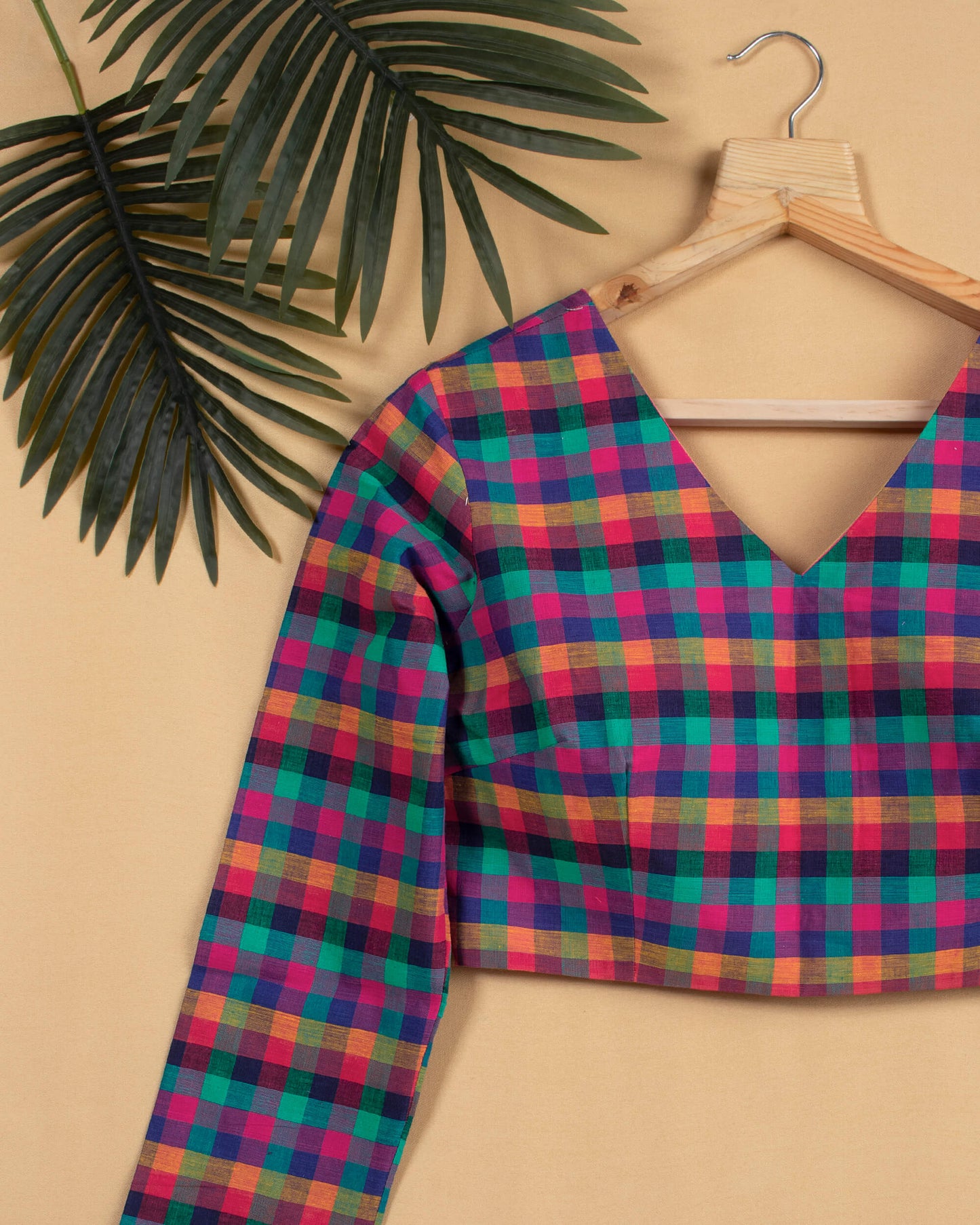 Checks Handloom Cotton Blouse