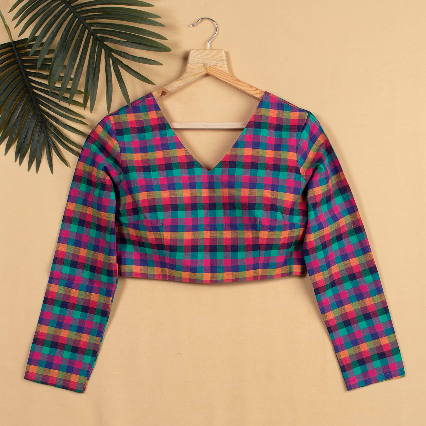 Checks Handloom Cotton Blouse