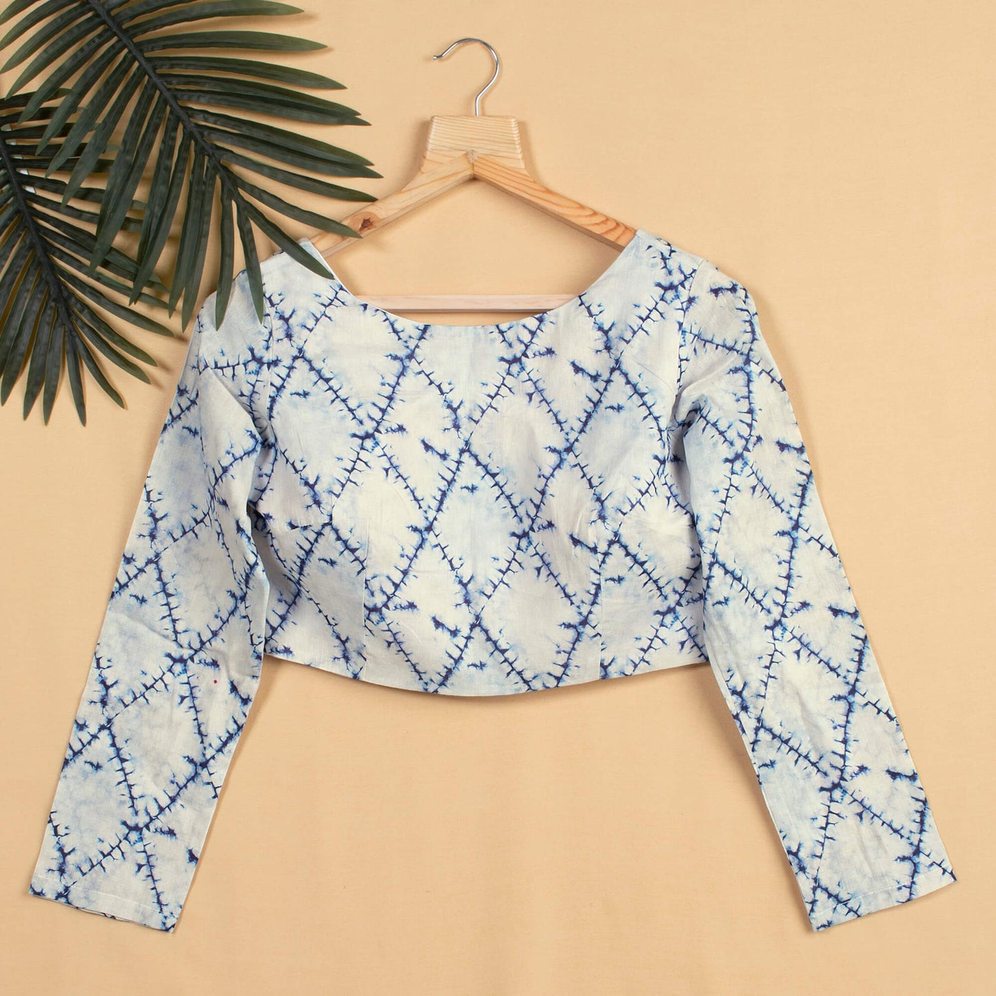 Shibori Printed Cotton Blouse