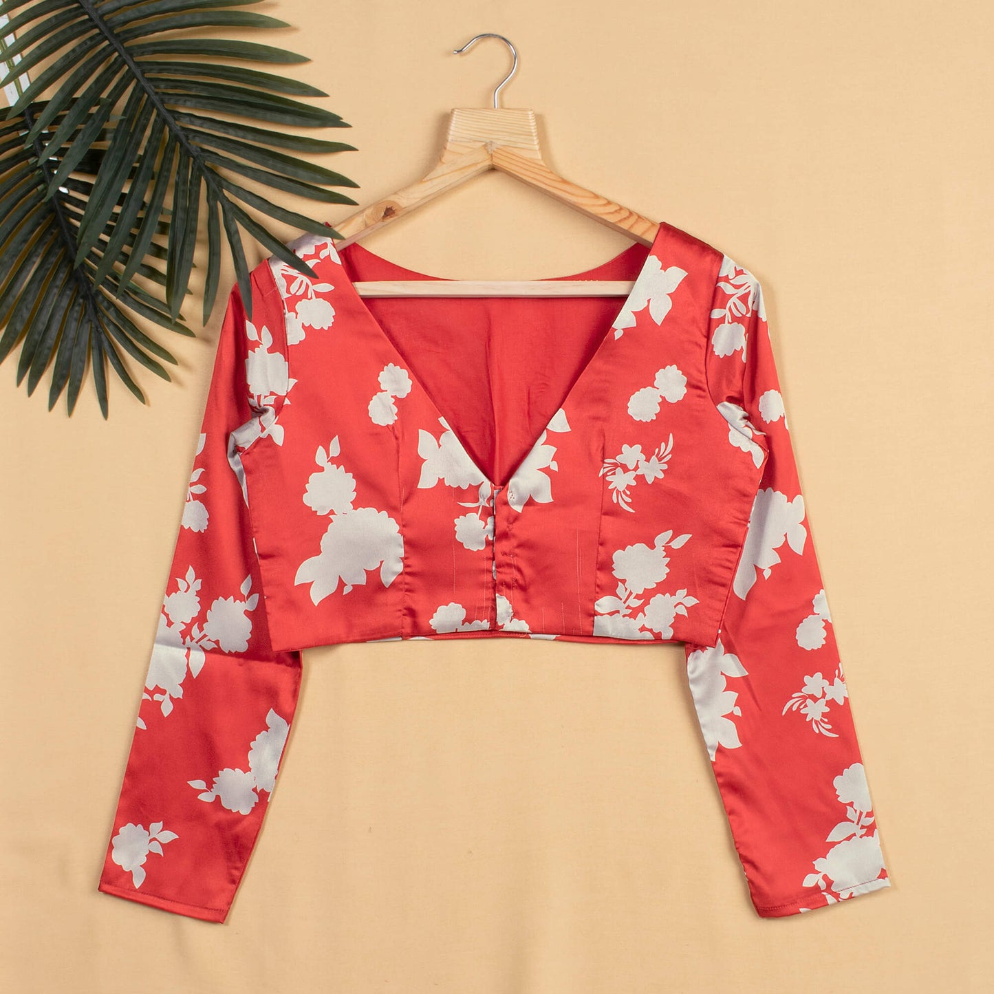 Floral Printed Satin Blouse