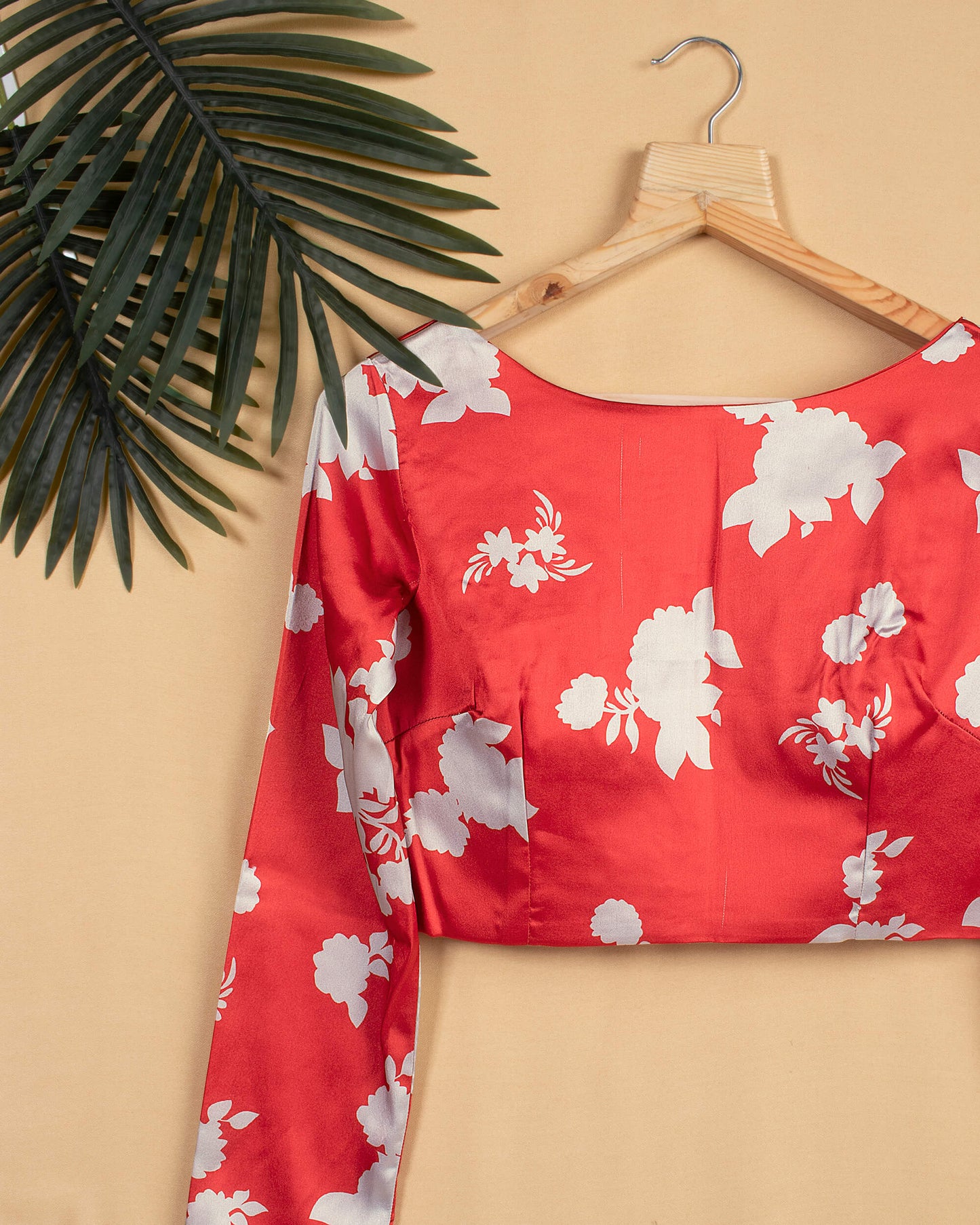 Floral Printed Satin Blouse