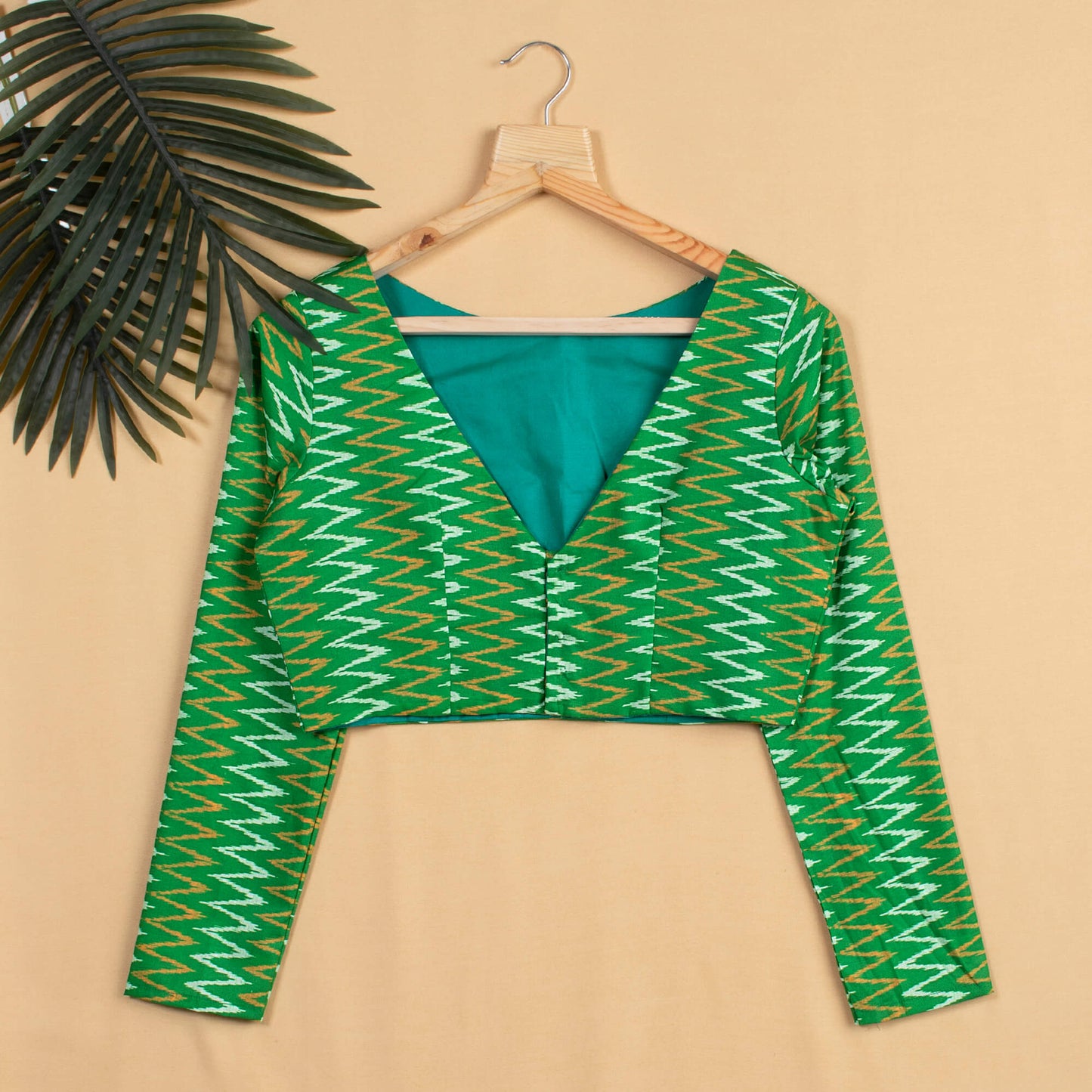 Ikat Printed Crepe Blouse