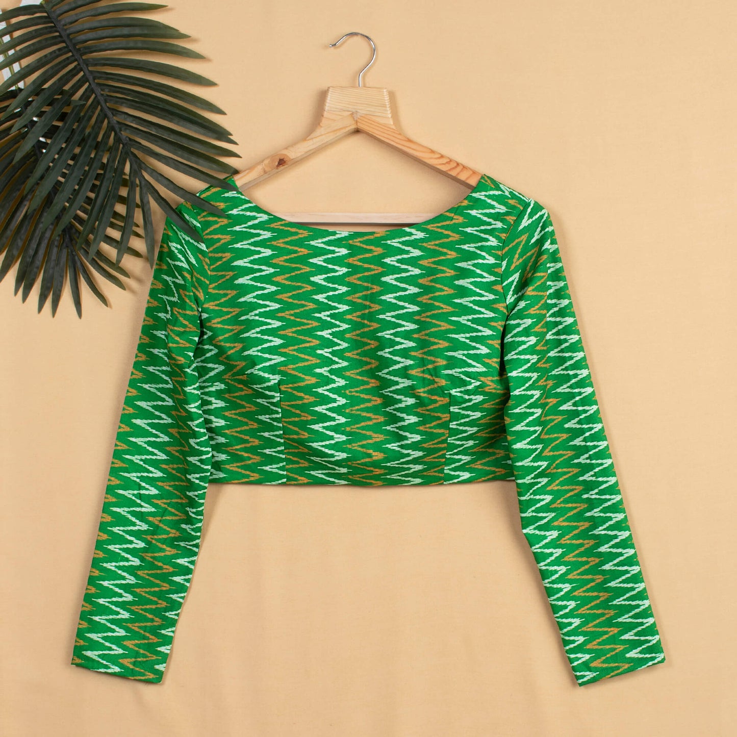 Ikat Printed Crepe Blouse