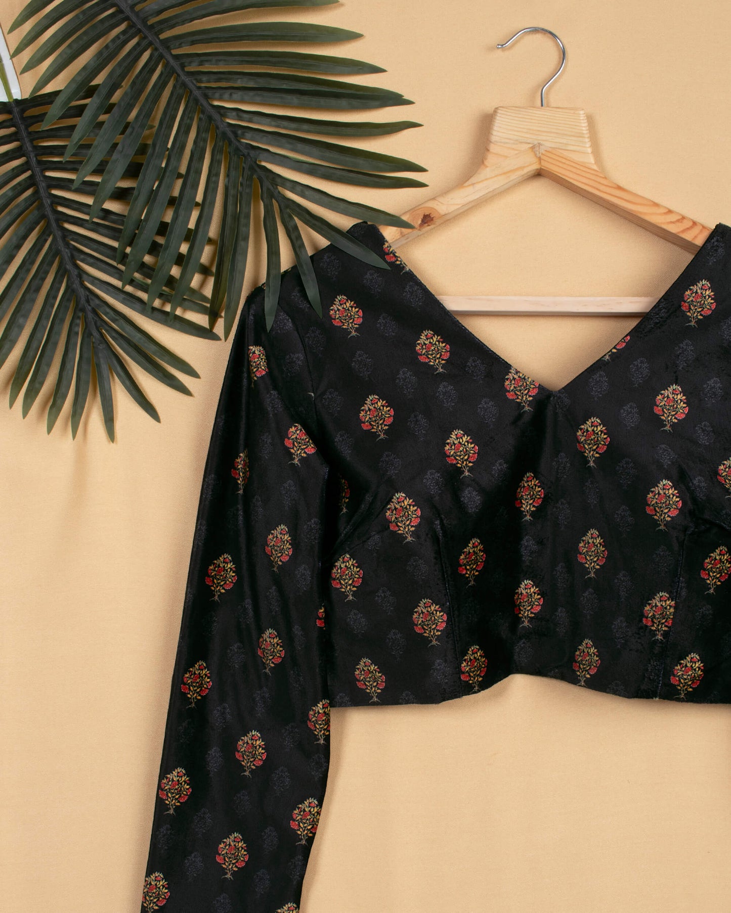 Booti Printed Velvet Blouse