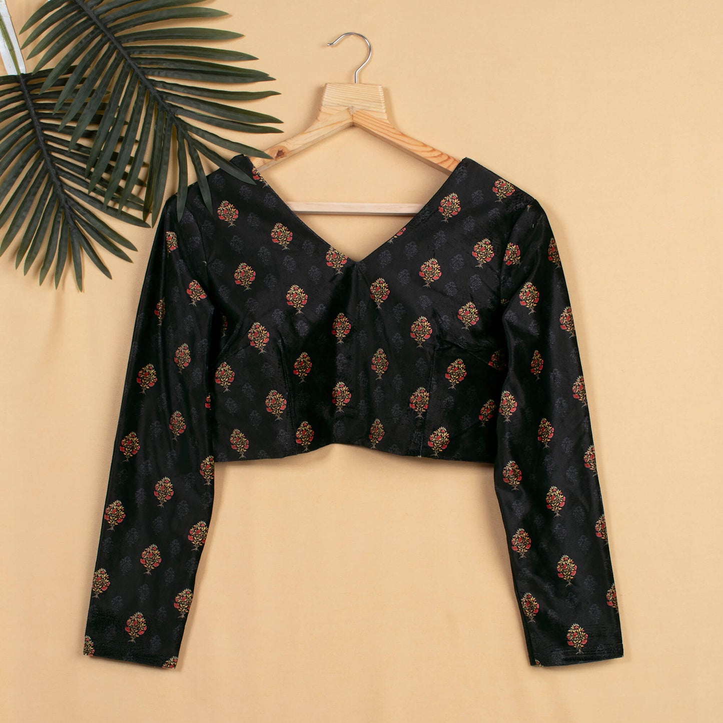 Booti Printed Velvet Blouse