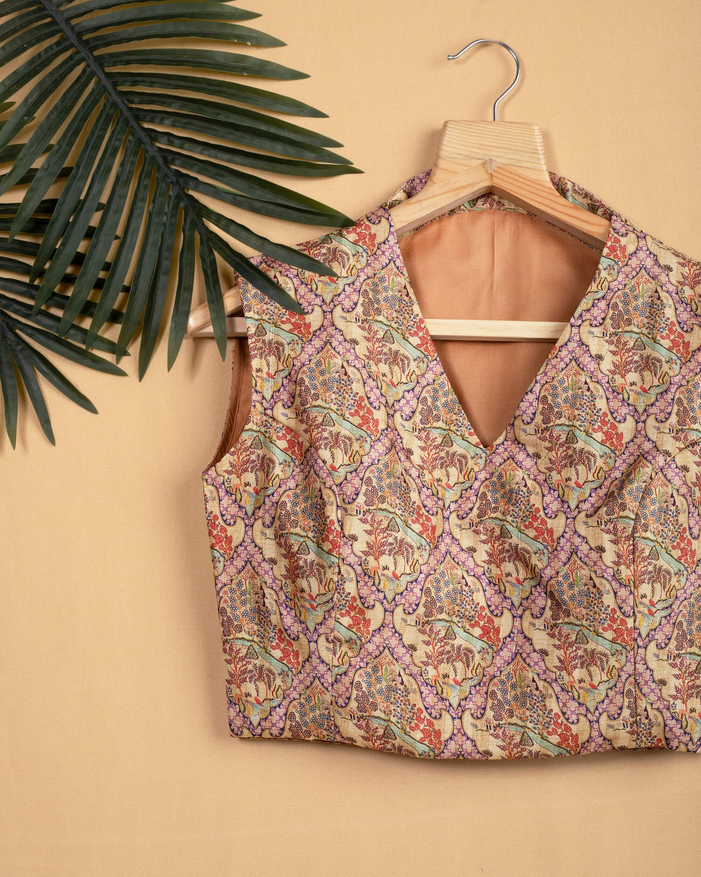 Madhuvanii Printed V Neck Blouse