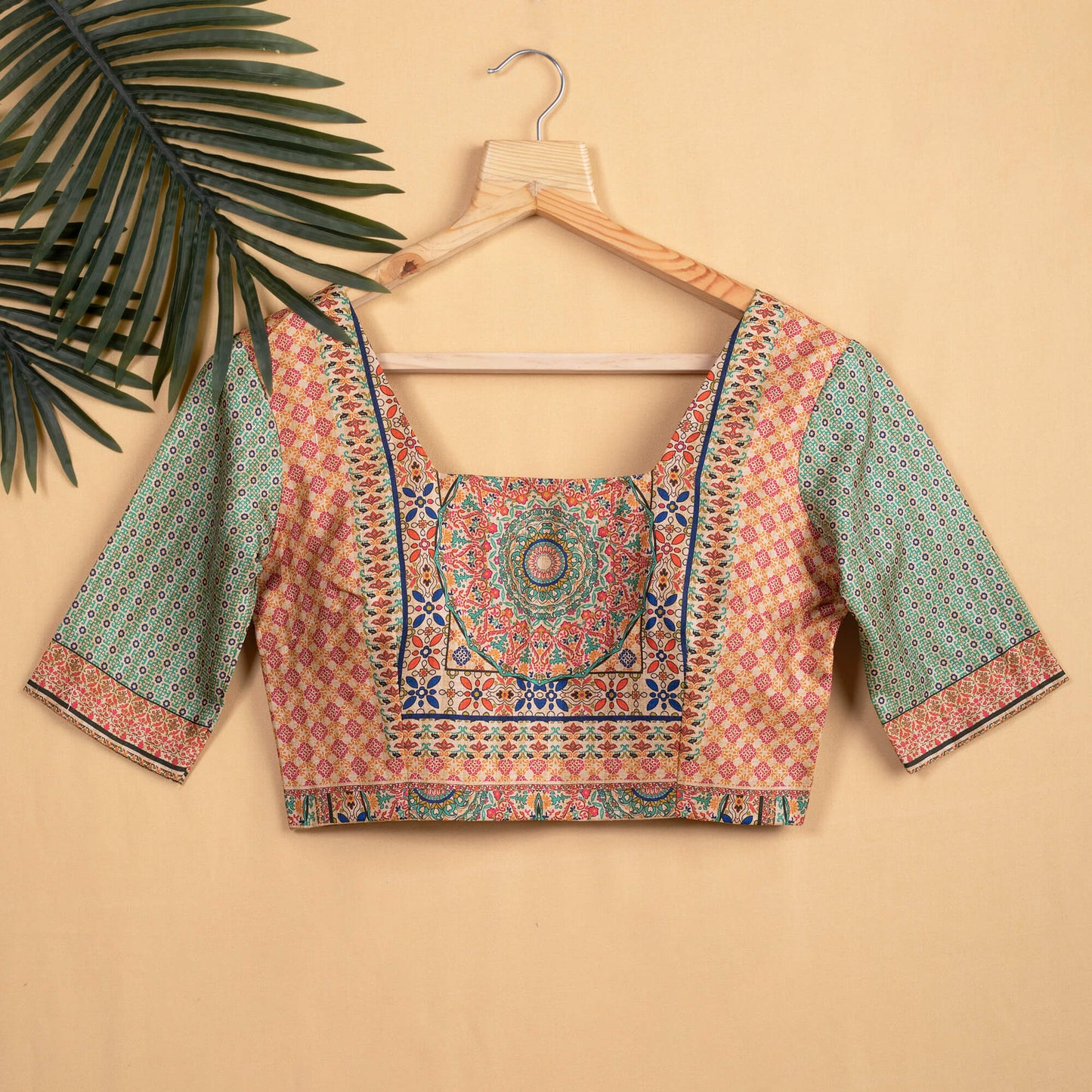 Madhuvanii Printed Square Neck Blouse
