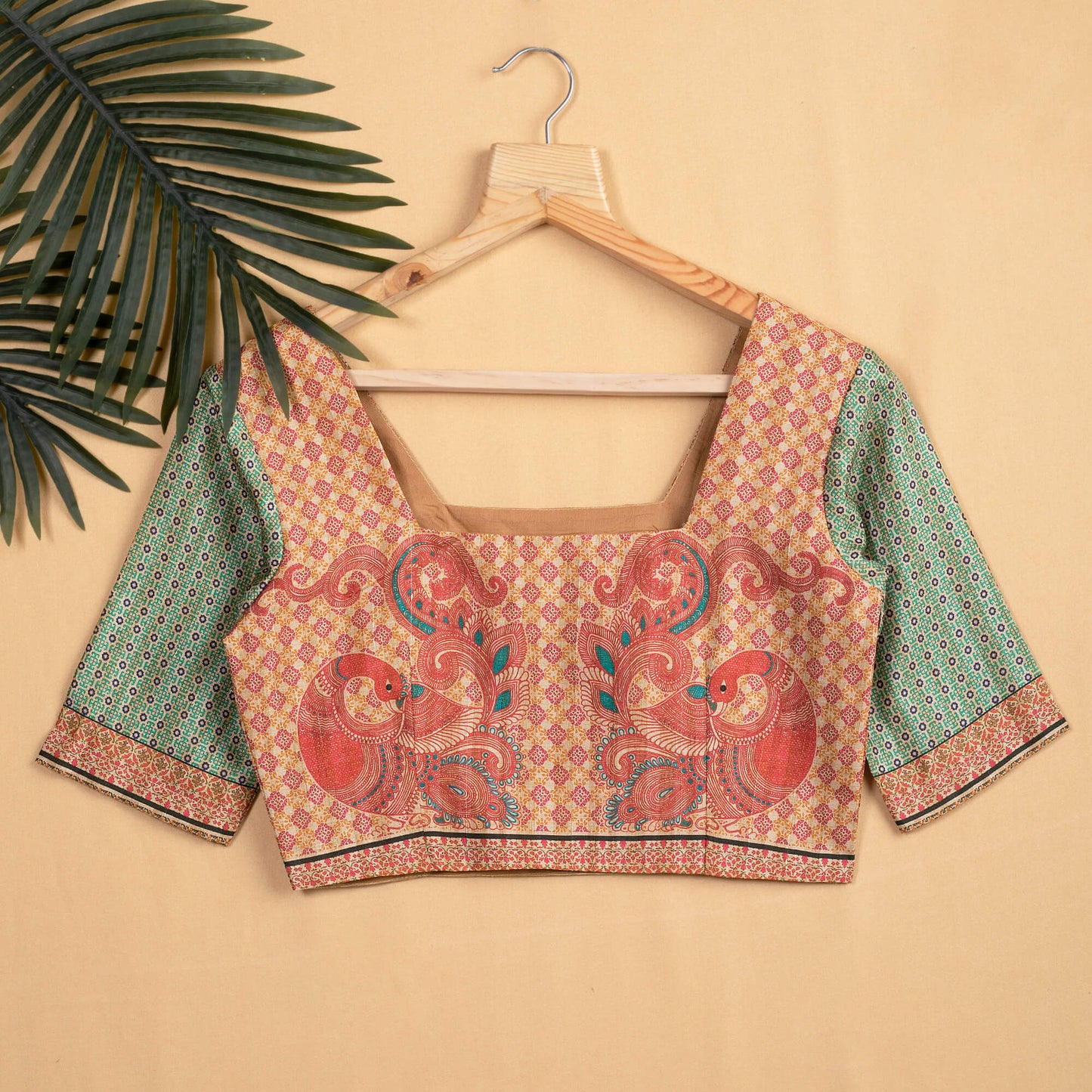 Madhuvanii Printed Square Neck Blouse