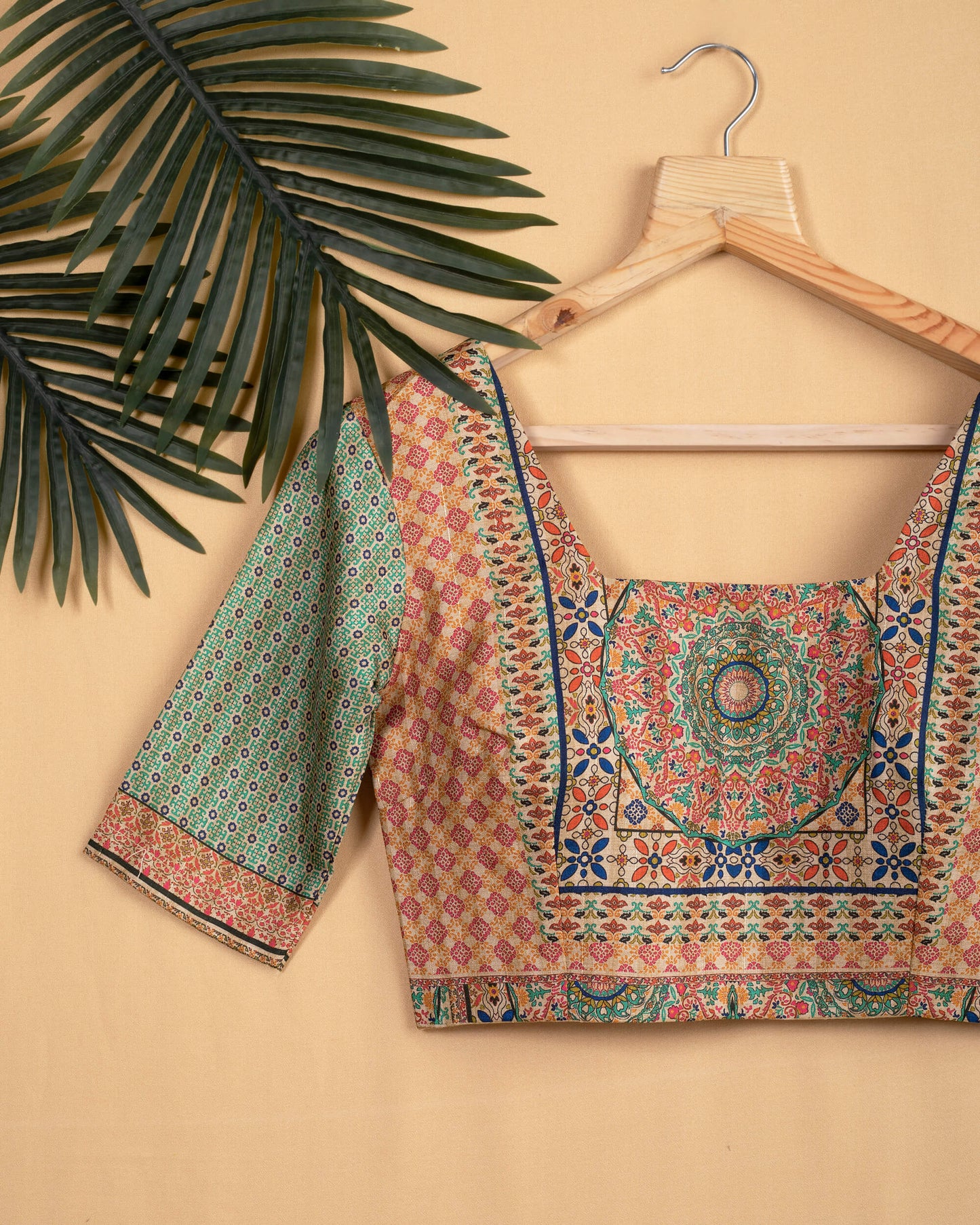 Madhubani Printed Square Neck Blouse