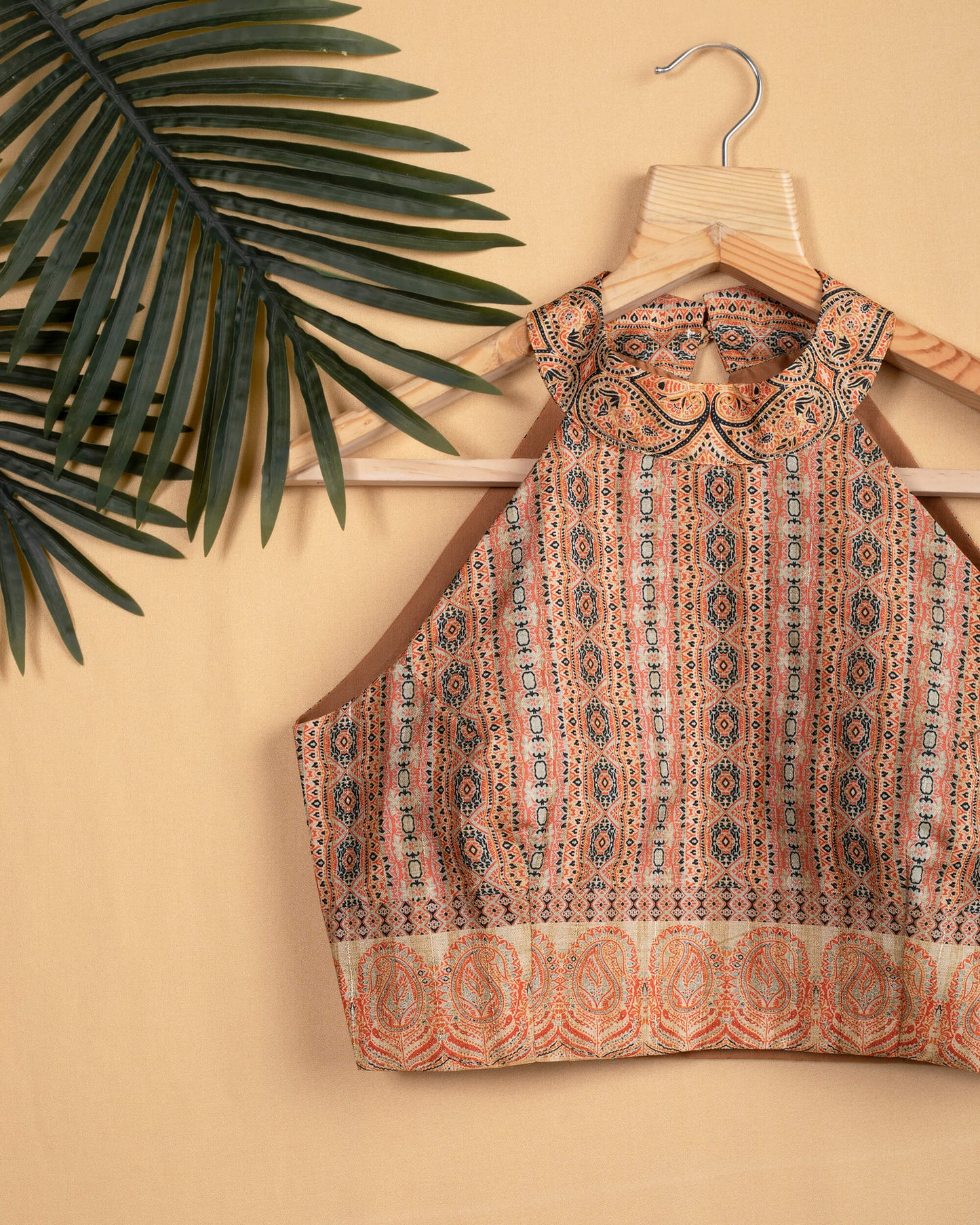 Madhuvanii Printed Halter Neck Blouse