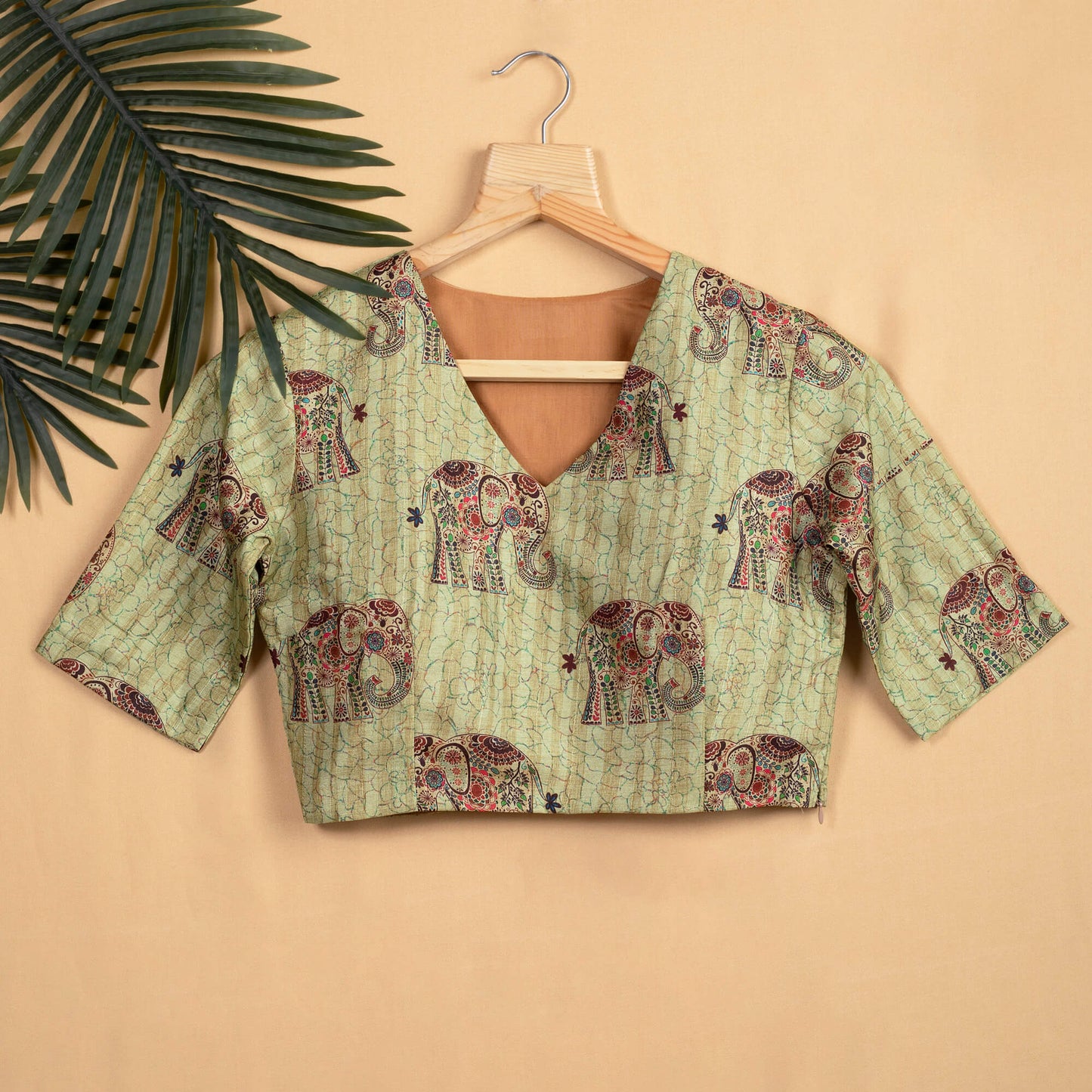 Madhuvanii Printed V Neck Blouse