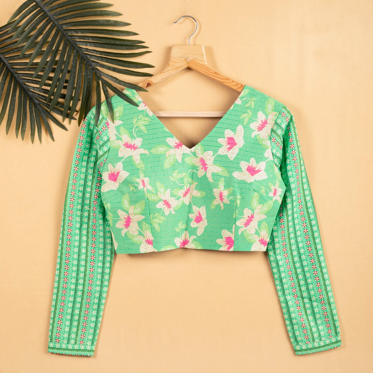 Bandhanii Floral Sequins Embroidery Blouse