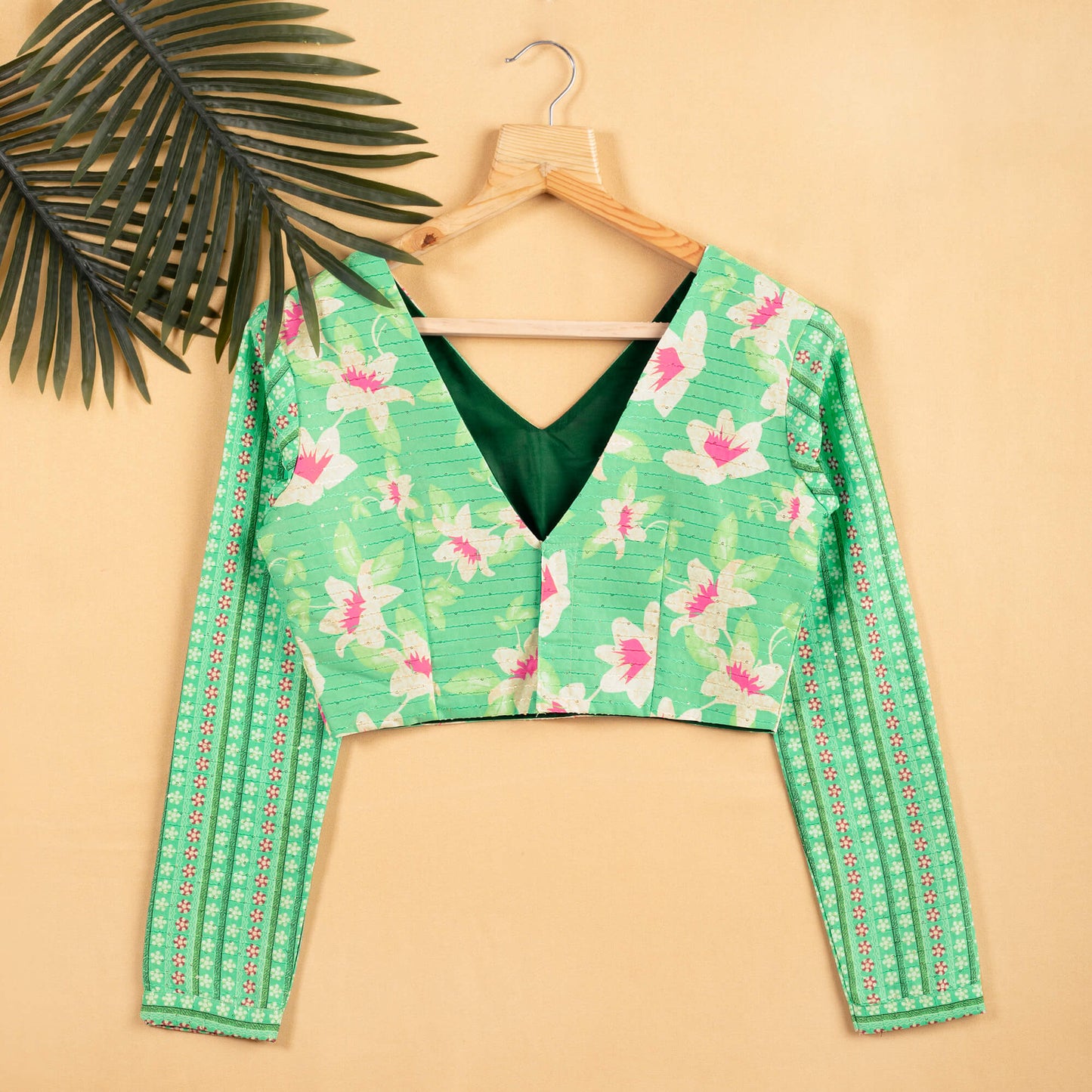 Bandhanii Floral Sequins Embroidery Blouse