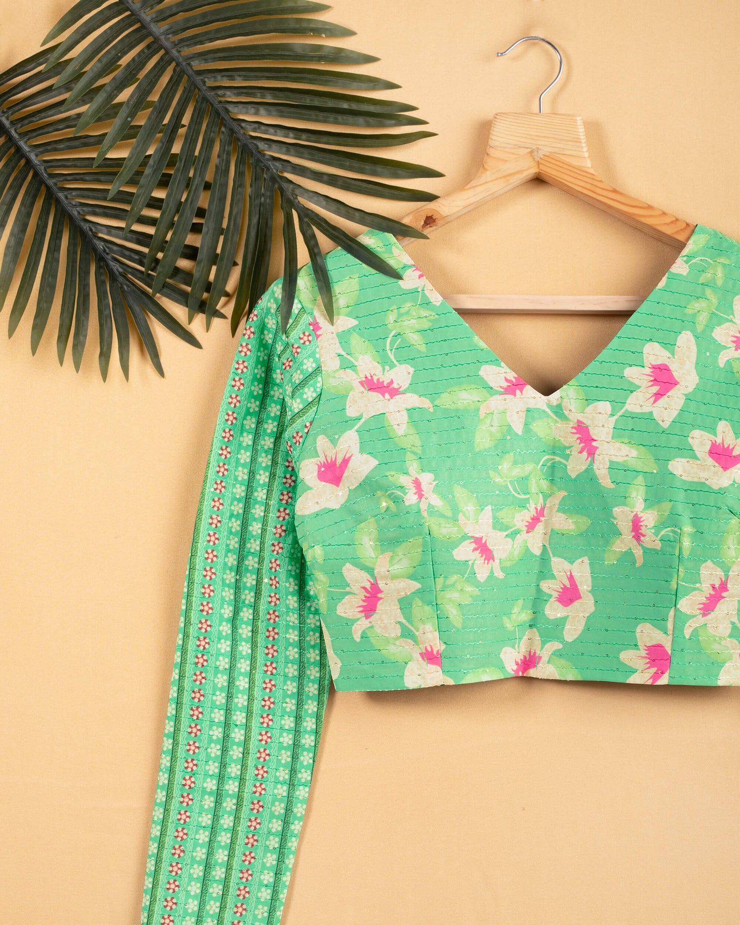 Bandhanii Floral Sequins Embroidery Blouse