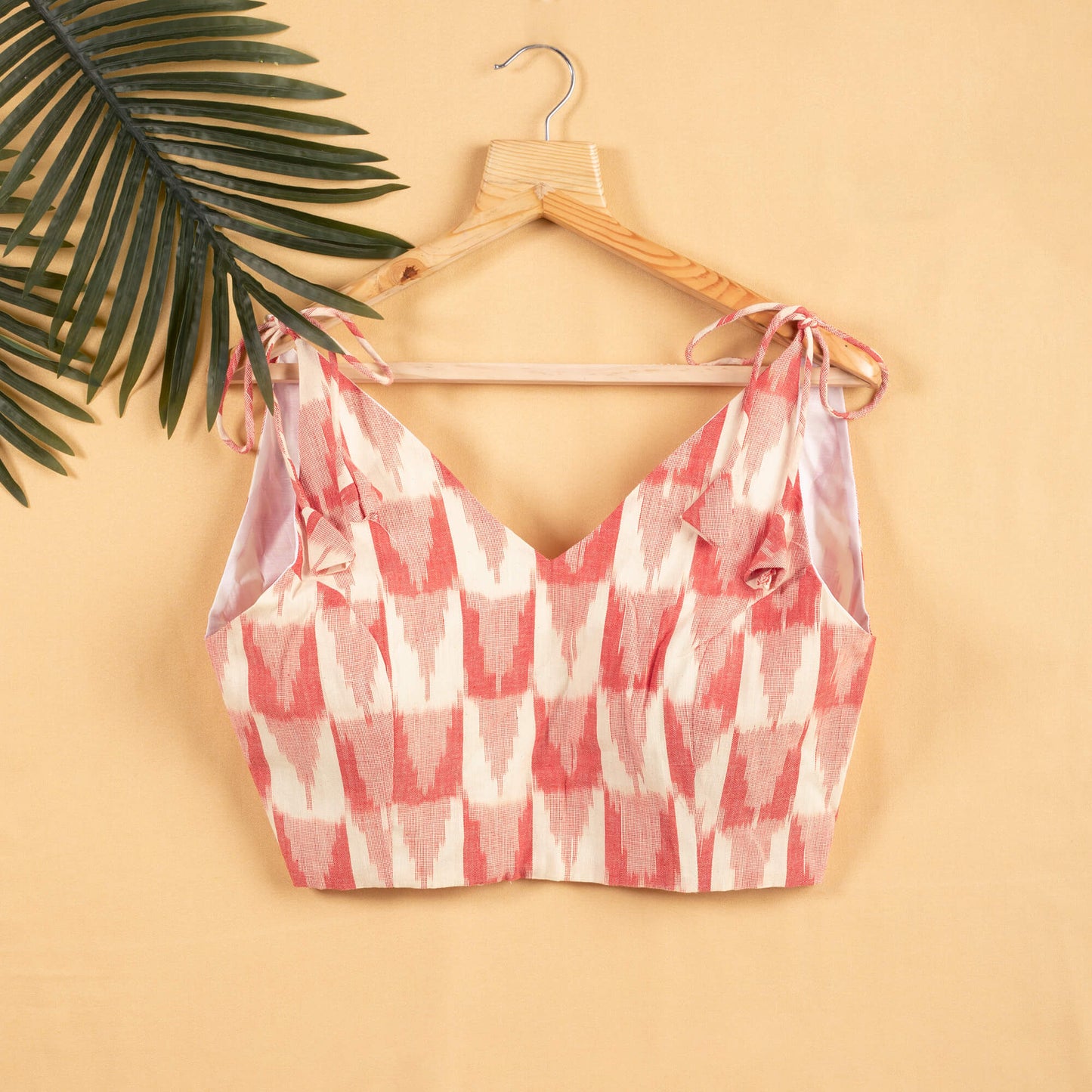 Ikat Spaghetti Tie Up Blouse