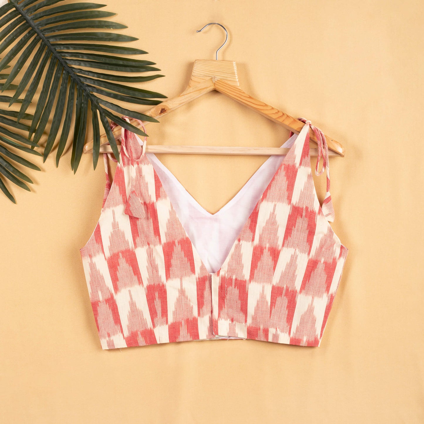 Ikat Spaghetti Tie Up Blouse