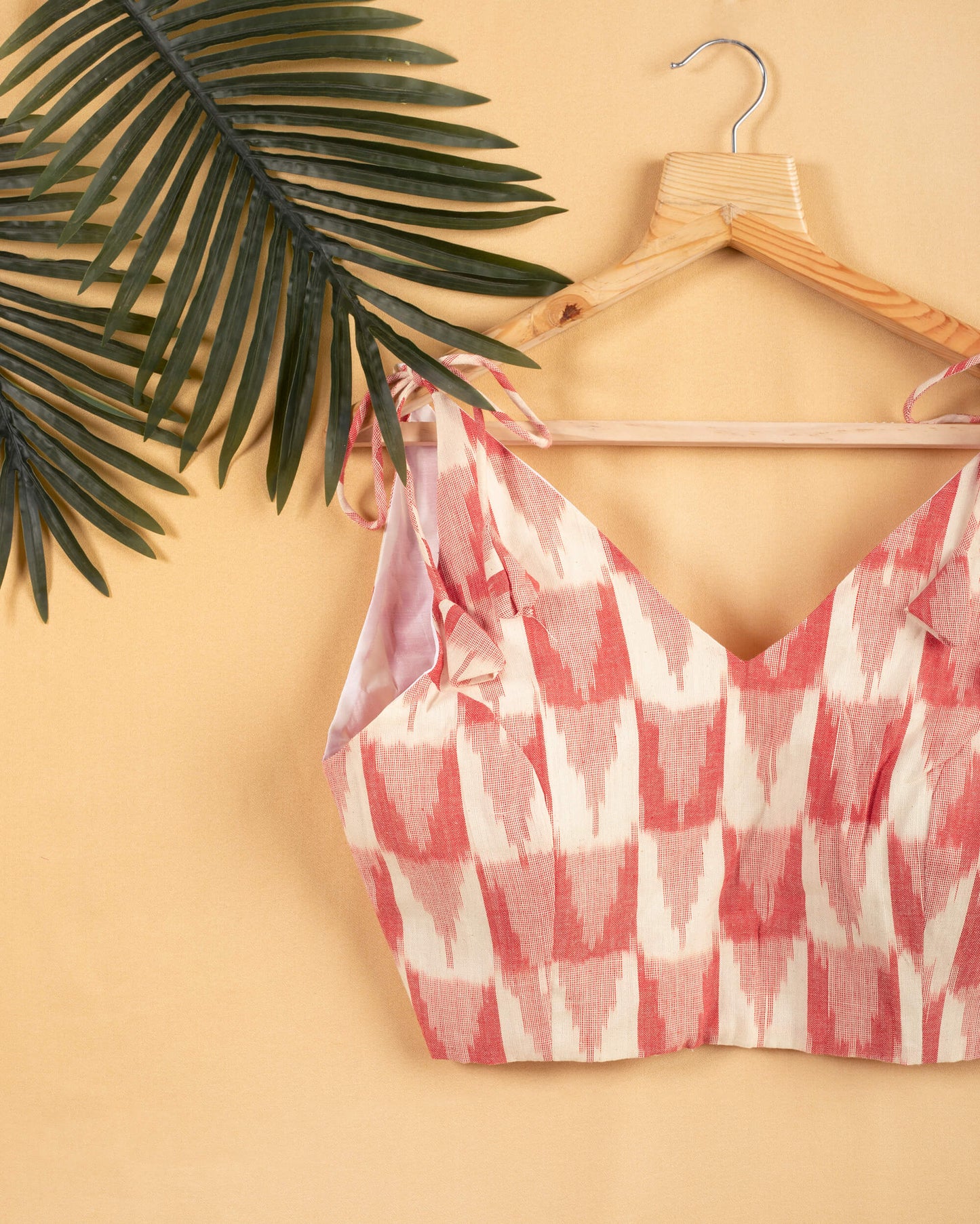 Ikat Spaghetti Tie Up Blouse