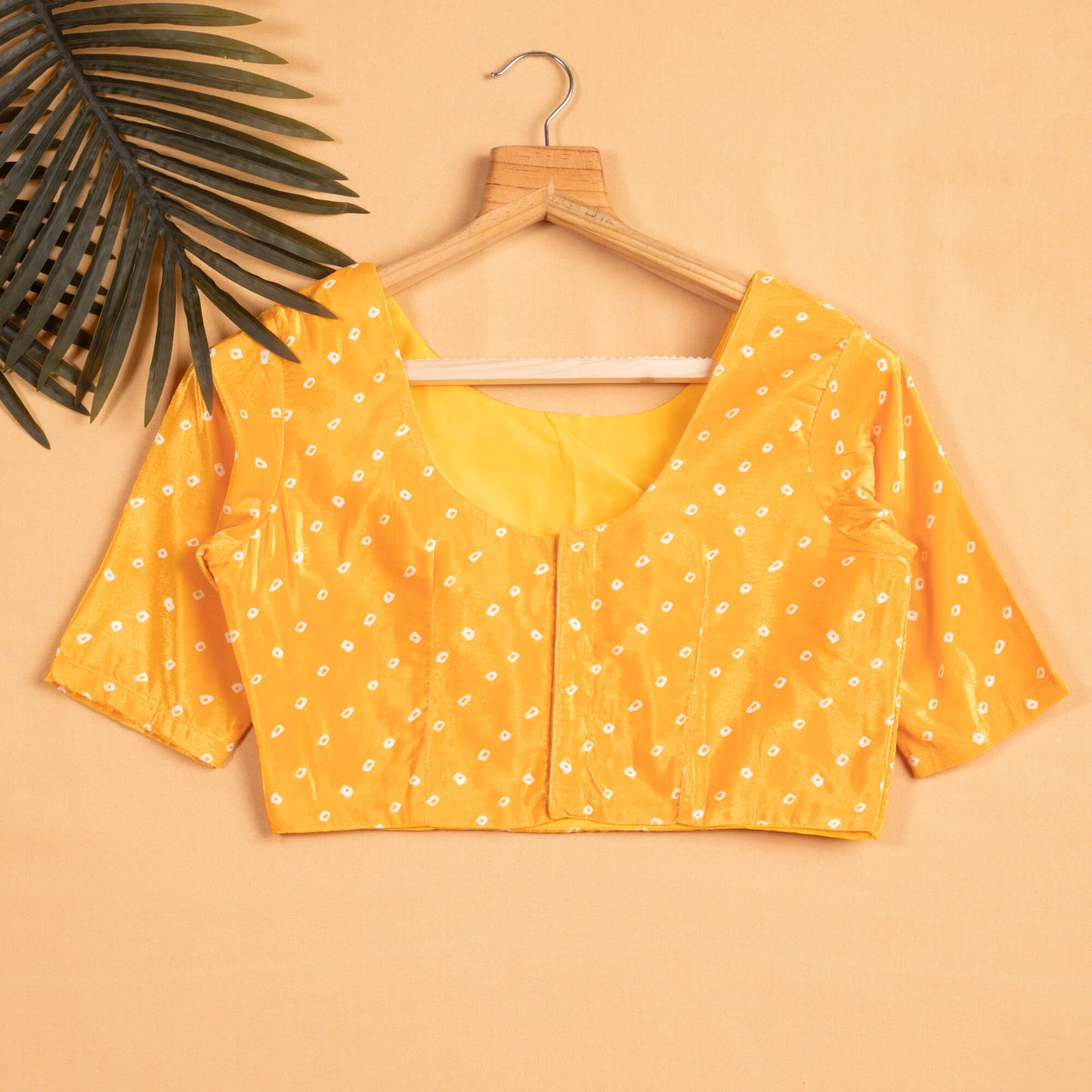 Yellow Bandhani Printed Blouse