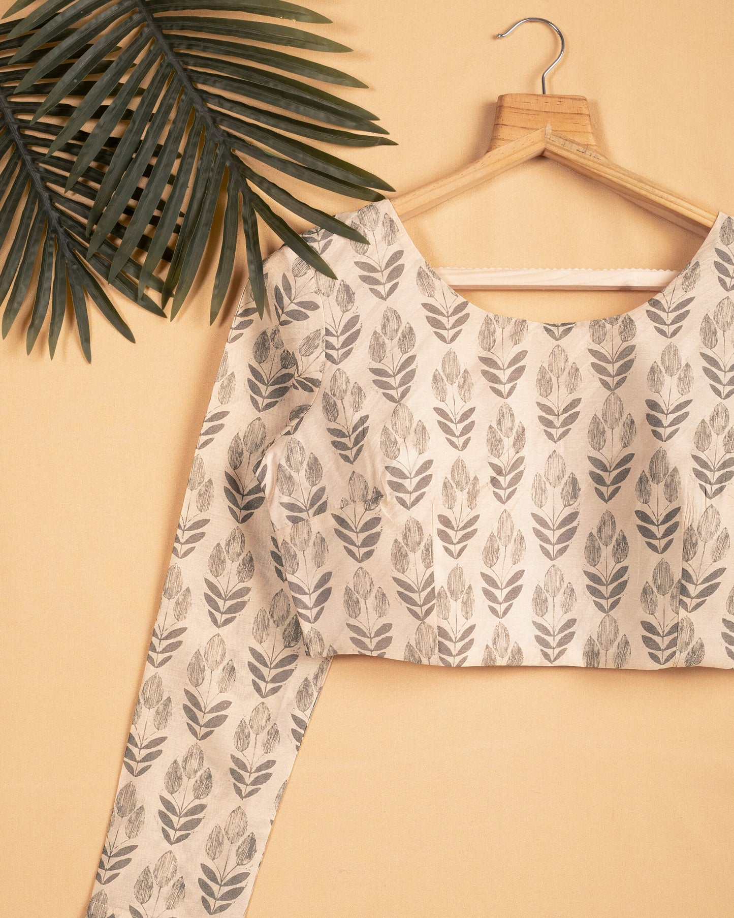 Leaf Viscose Chanderi Blouse