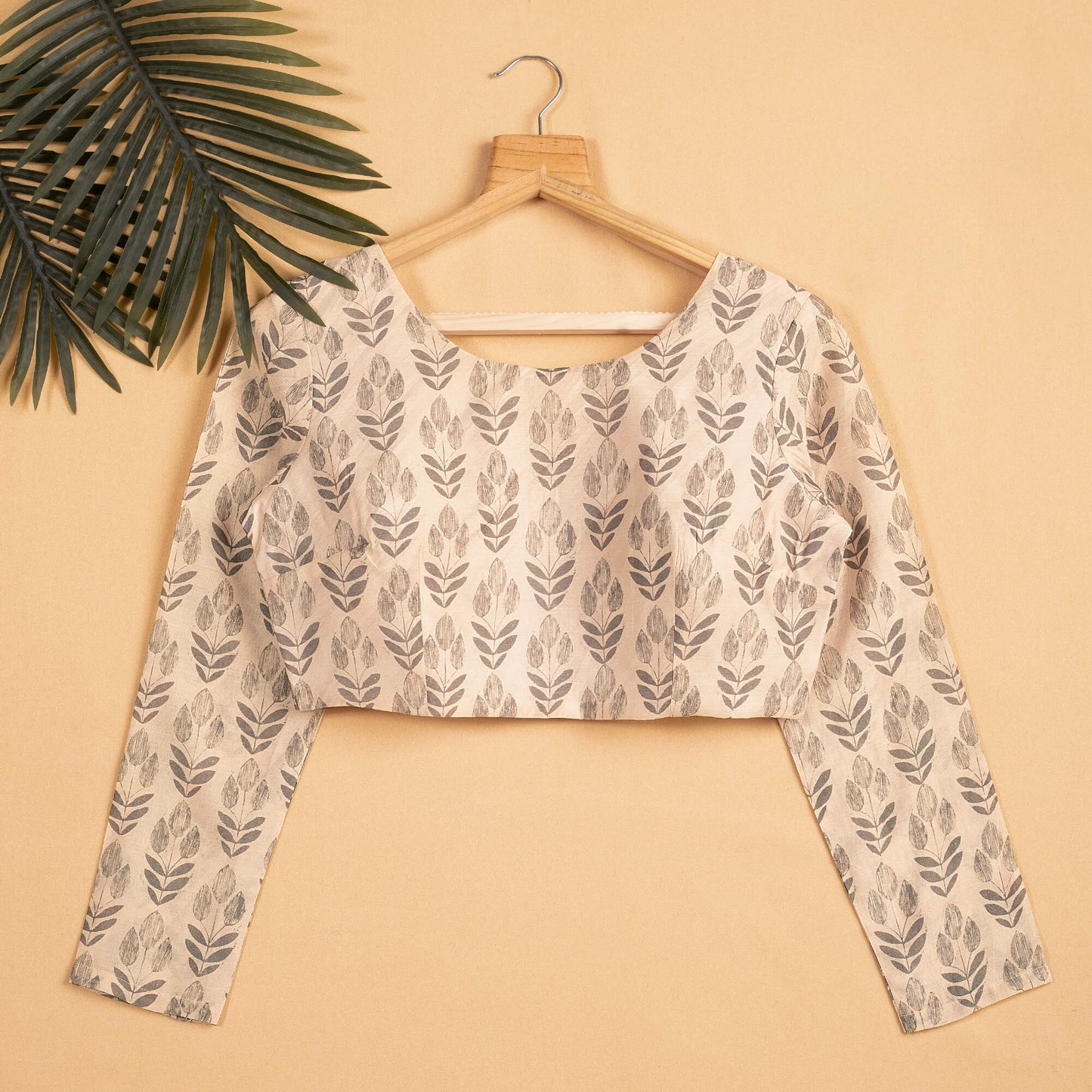 Leaf Viscose Chanderi Blouse