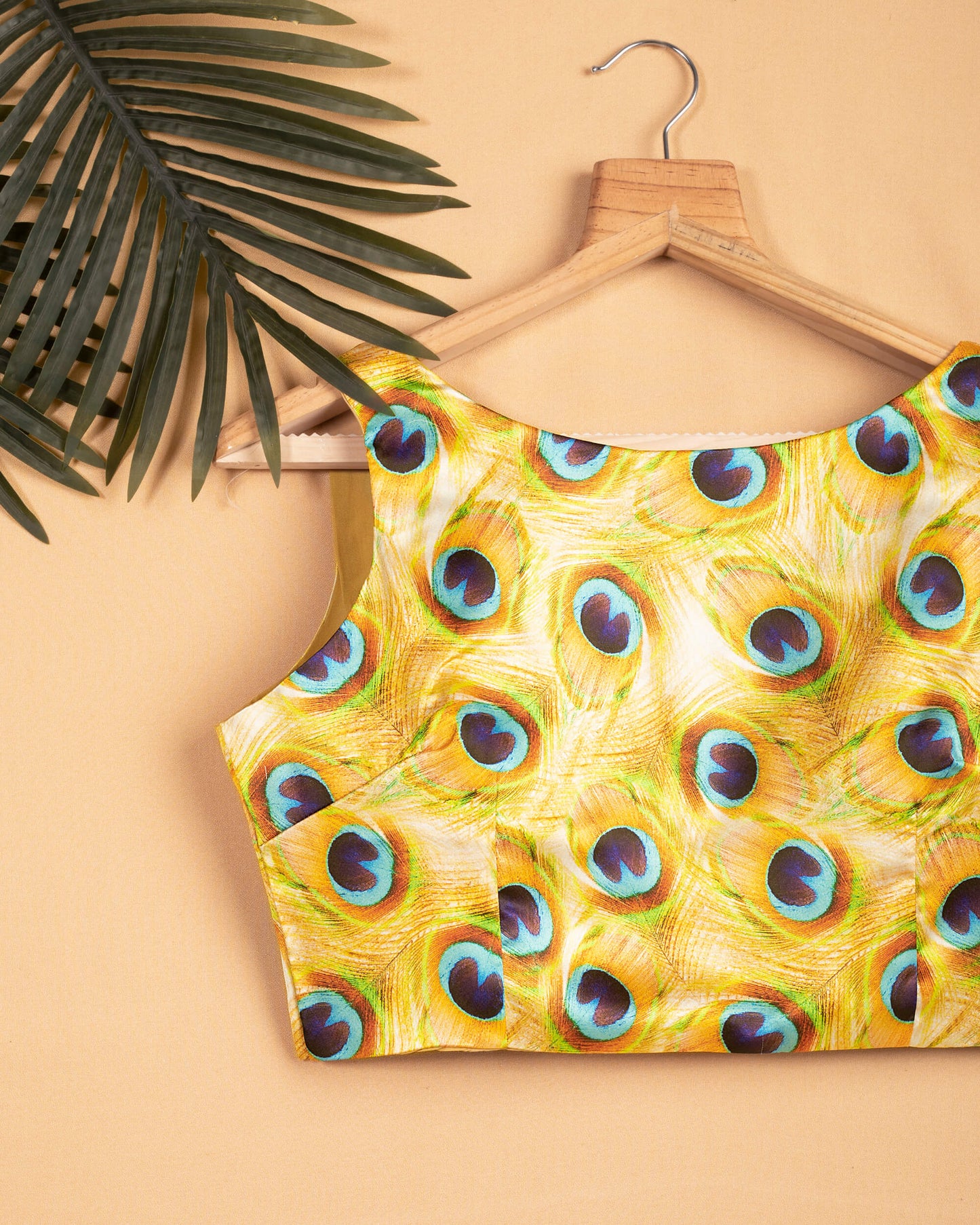 Peacock Feather Printed Blouse
