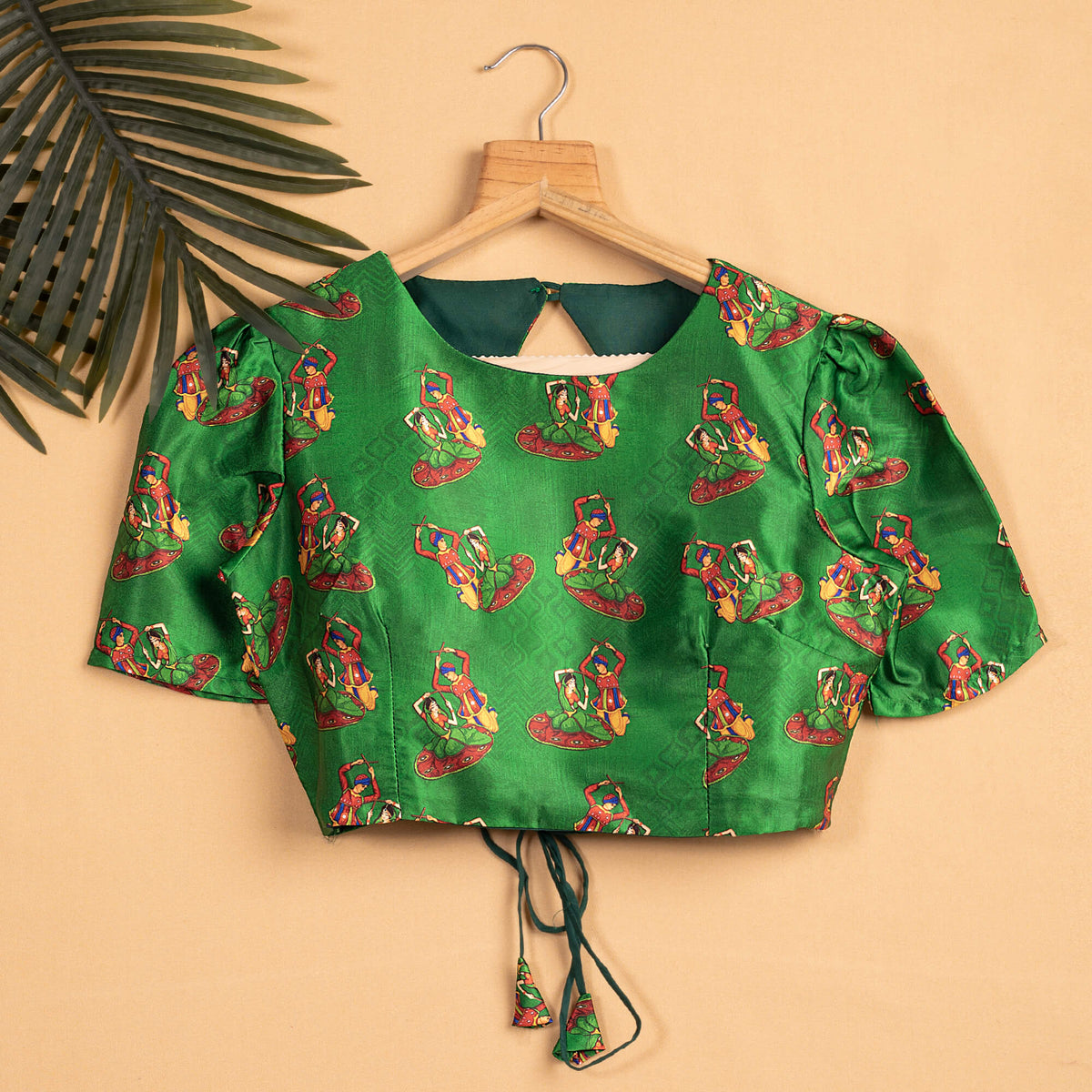 Gamthi Printed Backless  Blouse